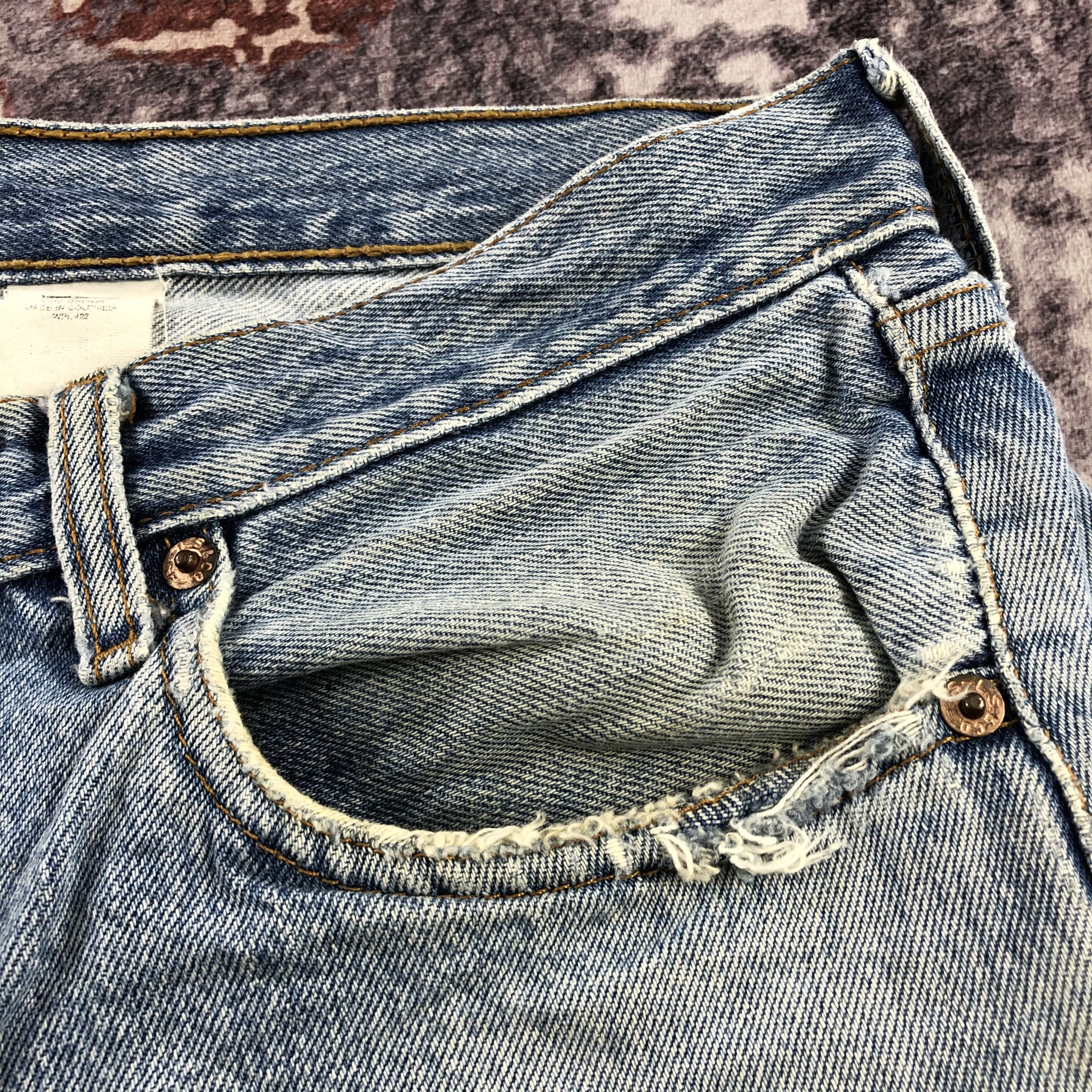 Levi's 90s Vintage Blue Wash Levis 501 Jeans-JM3028 Size US 32 / EU 48 - 12 Thumbnail