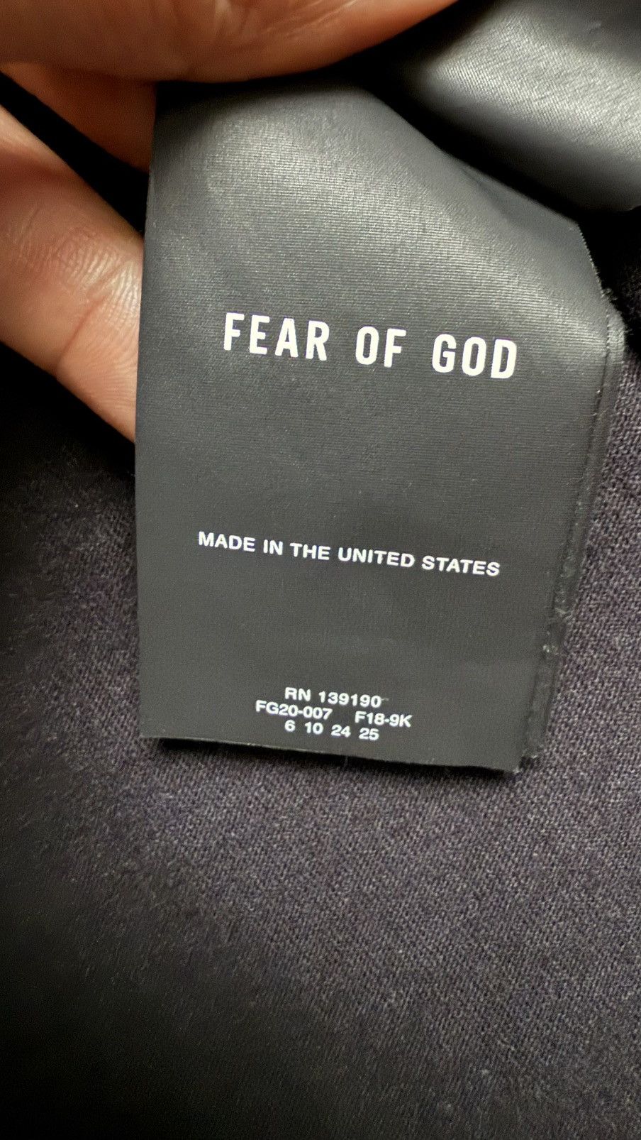 Fear of God FEAR OF GOD LONG SLEEVE FG Black Tee Sixth Collection Size US S / EU 44-46 / 1 - 5 Thumbnail
