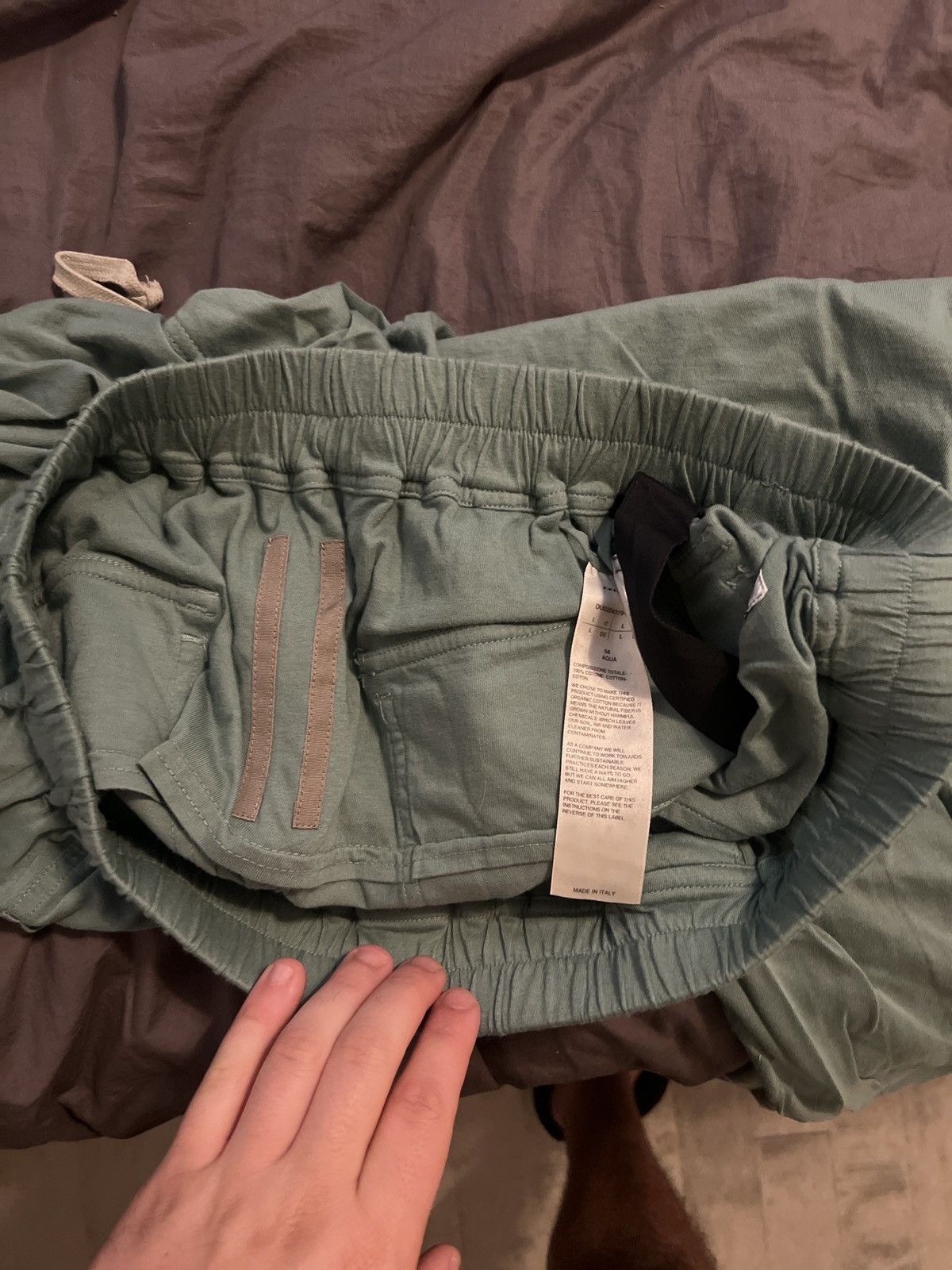Rick Owens Drkshdw Teal rick owens drkshdw lounge pants Size US 34 / EU 50 - 3 Thumbnail