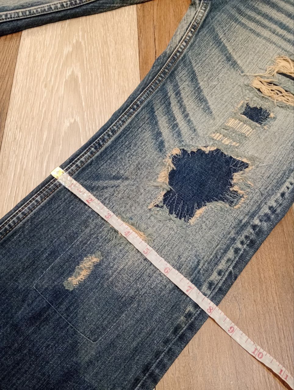 JACKROSE JACKROSE JAPAN BLUE DENIM DISTRESSED PANTS Size US 33 - 19 Thumbnail