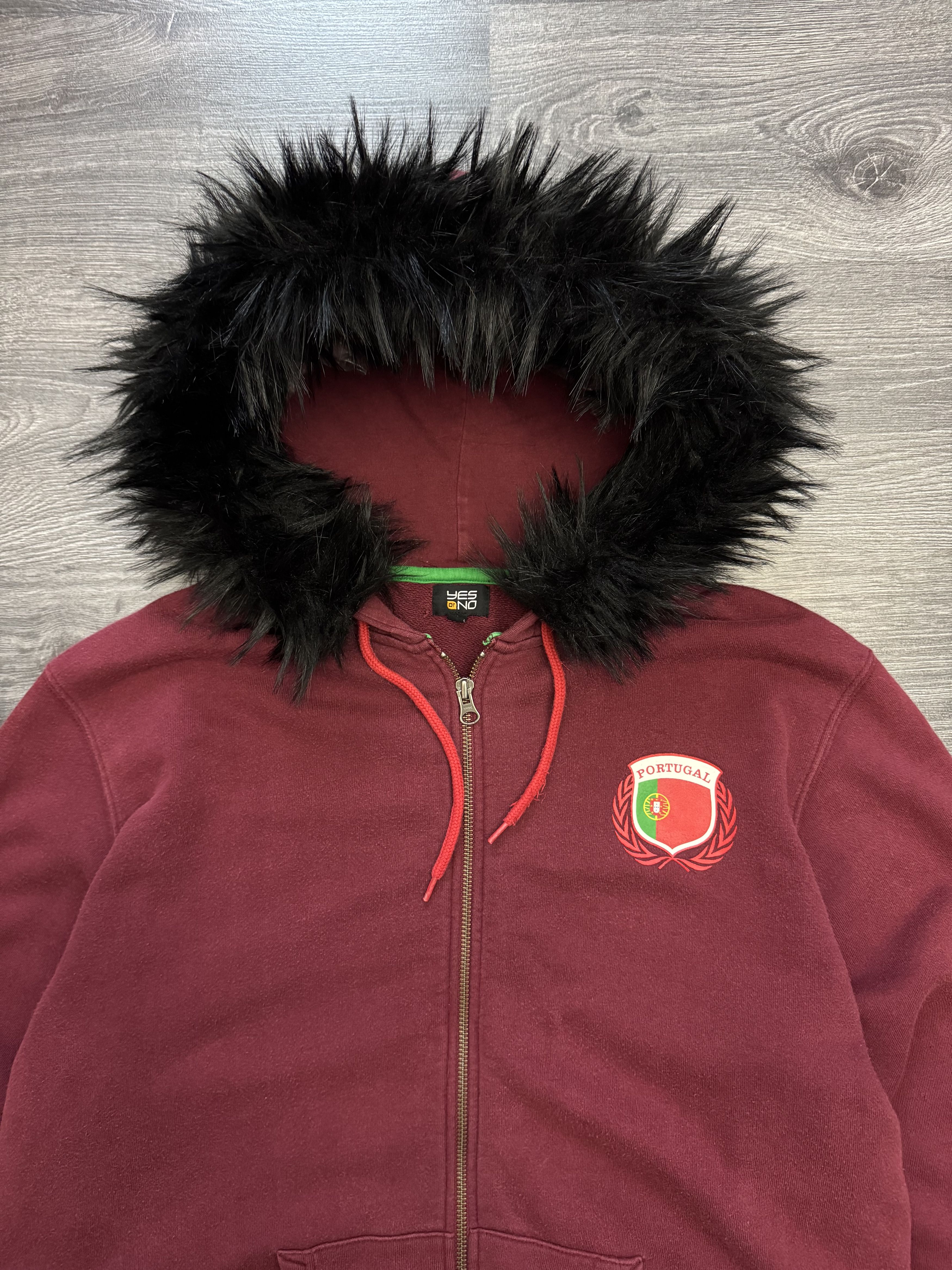 Vintage Vintage Y2K Portugal National Team Zipper Fur hoodie Size US L / EU 52-54 / 3 - 2 Thumbnail