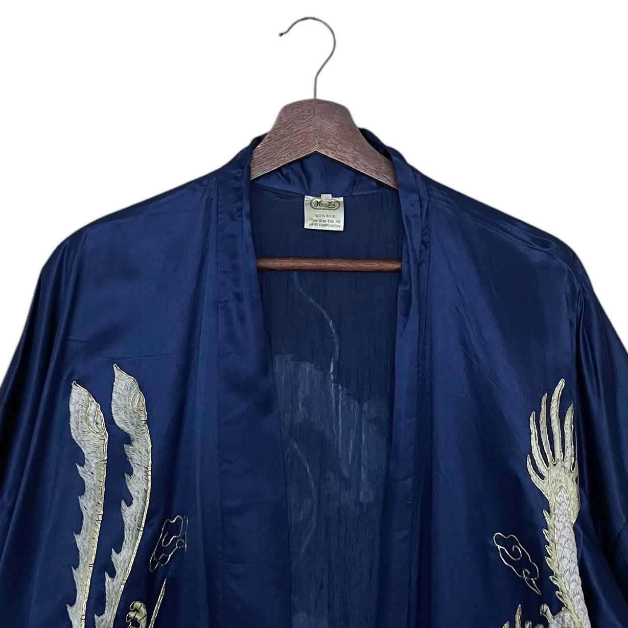 Vintage True Vintage Brand Hwa Lin 100% Silk Dragon Kimono 1980s Size US L / EU 52-54 / 3 - 3 Thumbnail