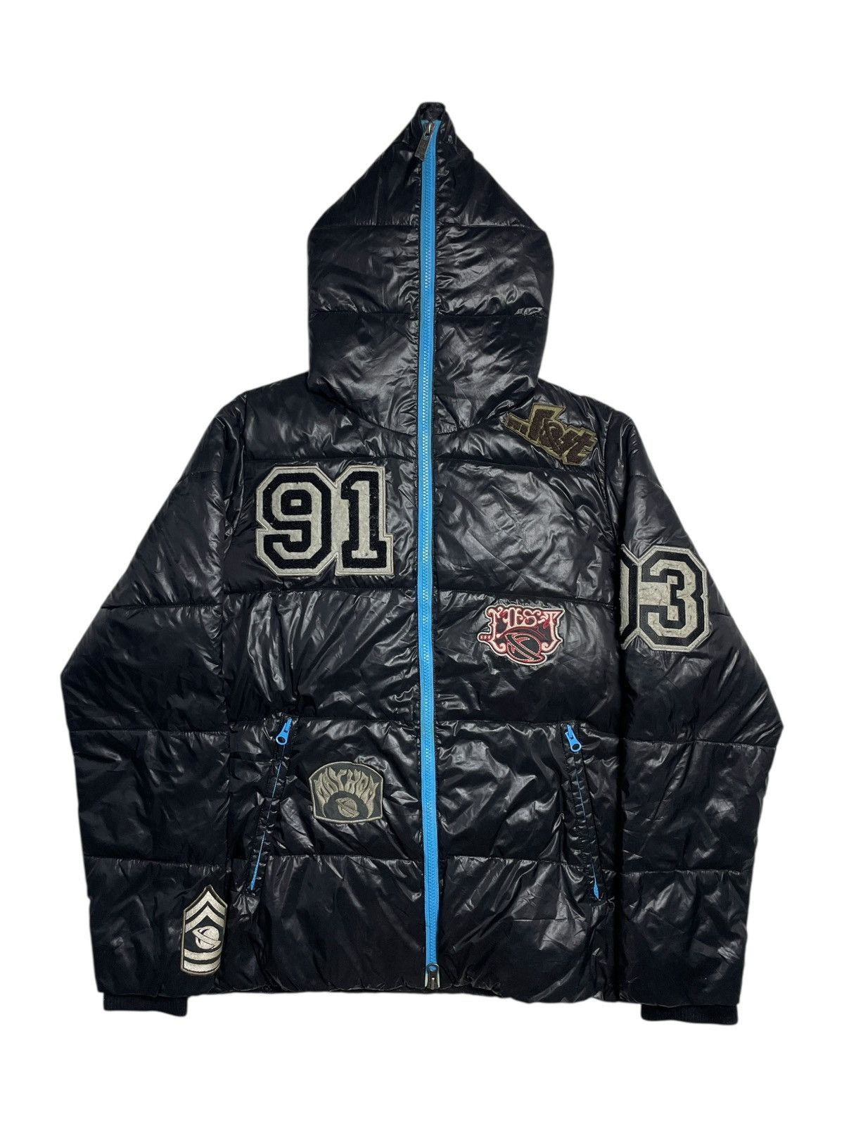Angel Blue 2000’s Lost Enterpises - Puffer Skate Patch Jacket Size US L / EU 52-54 / 3 - 3 Thumbnail
