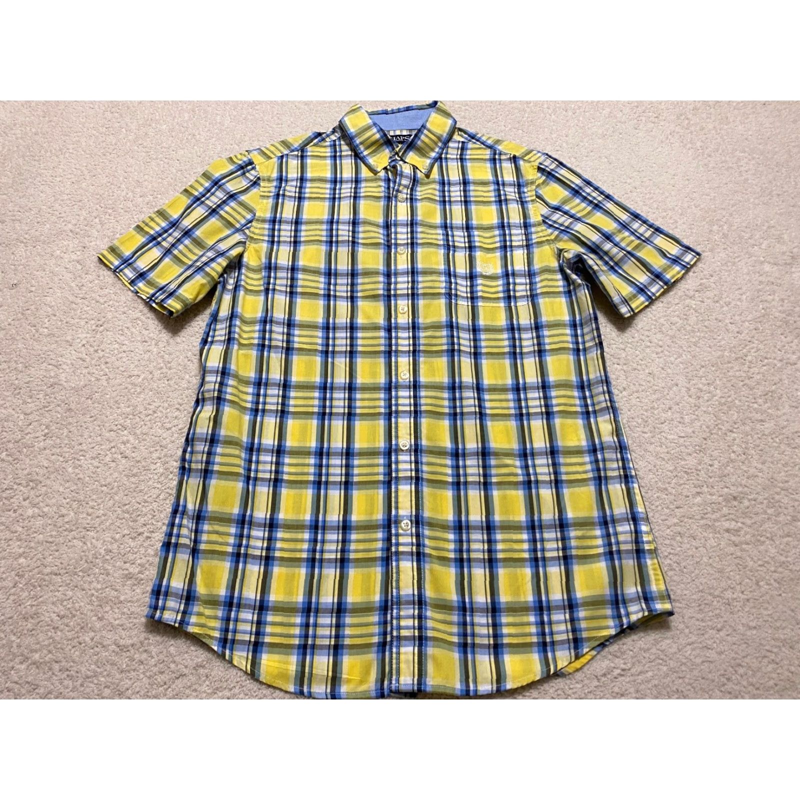 Chaps Chaps Mens Small Shirt S/S Button-Down Multicolor Plaid Easy Care Ralph Lauren Size US S / EU 44-46 / 1 - 3 Thumbnail
