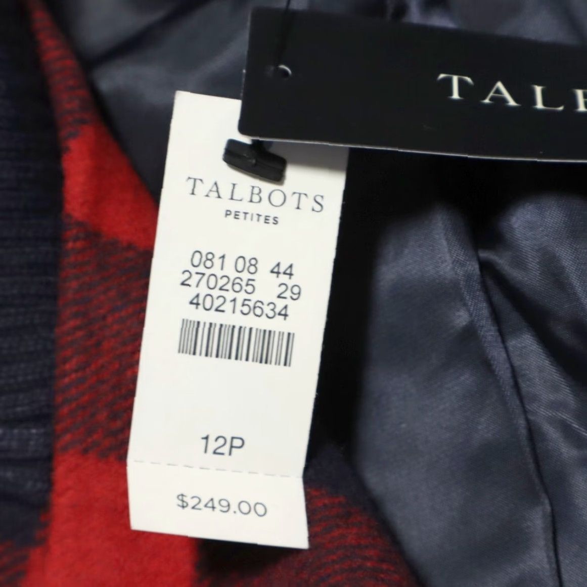 Talbots Talbots Red Wool Buffalo Plaid Double Breasted Jacket Women's 12P Shirt Size 12P Size XL / US 12-14 / IT 48-50 - 6 Thumbnail