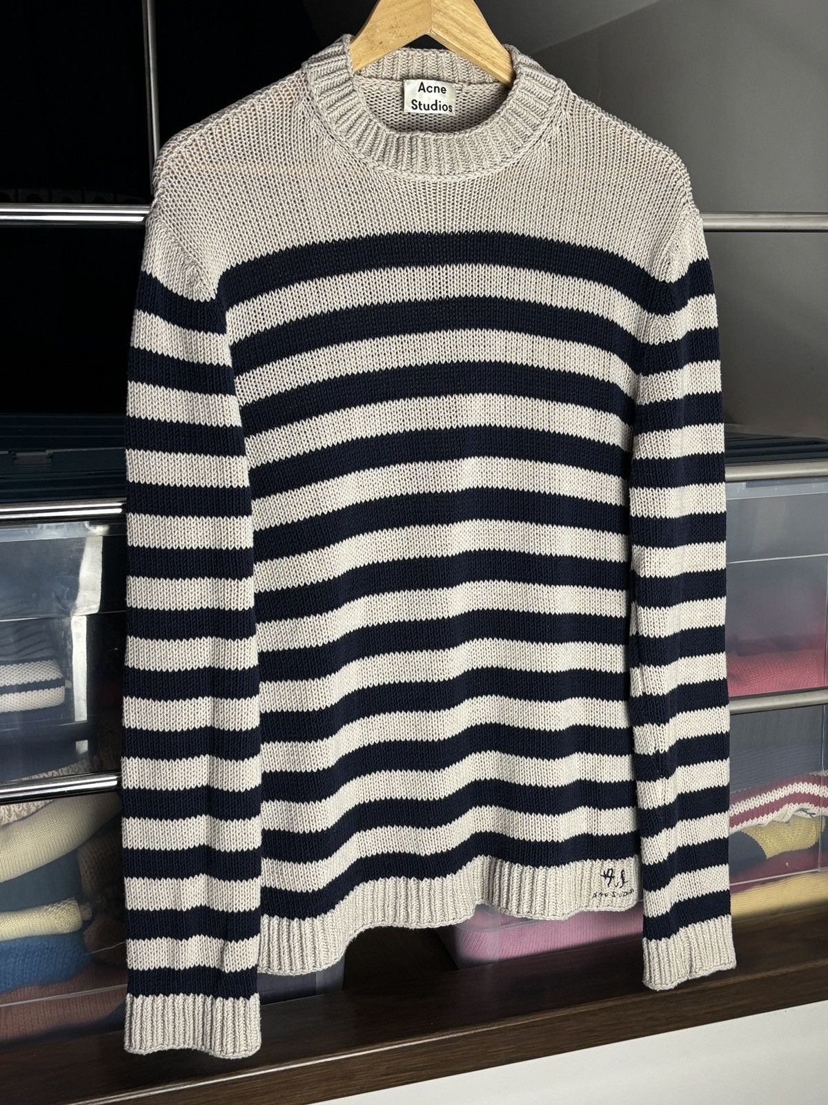 Acne Studios Acne Studios Knitted Striped Sailing Vibe Vintage Sweater Size US M / EU 48-50 / 2 - 2 Thumbnail