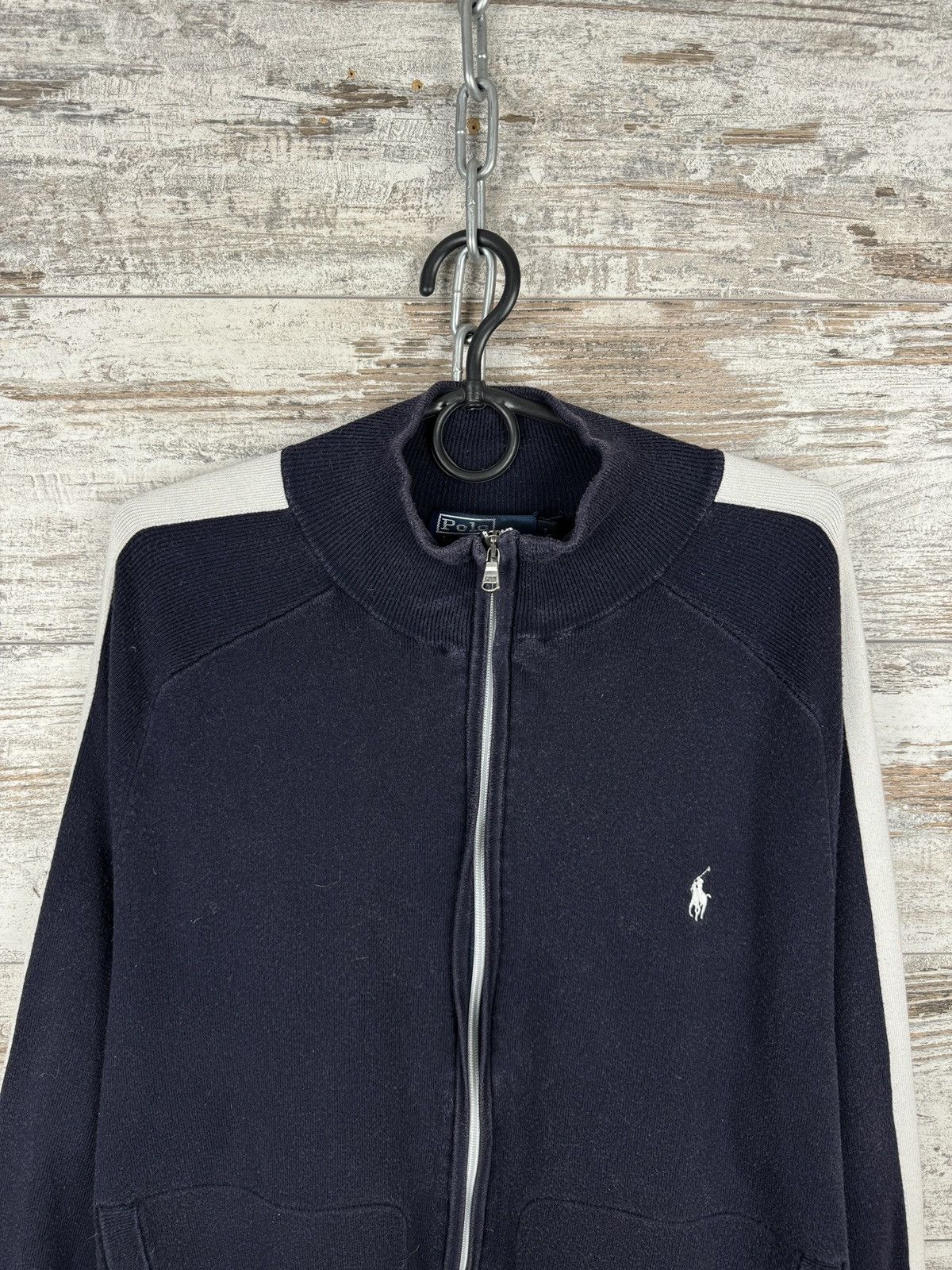 Polo Ralph Lauren × Vintage Mens Vintage Polo Ralph Lauren zip sweater rugby sweatshirt Size US L / EU 52-54 / 3 - 3 Thumbnail