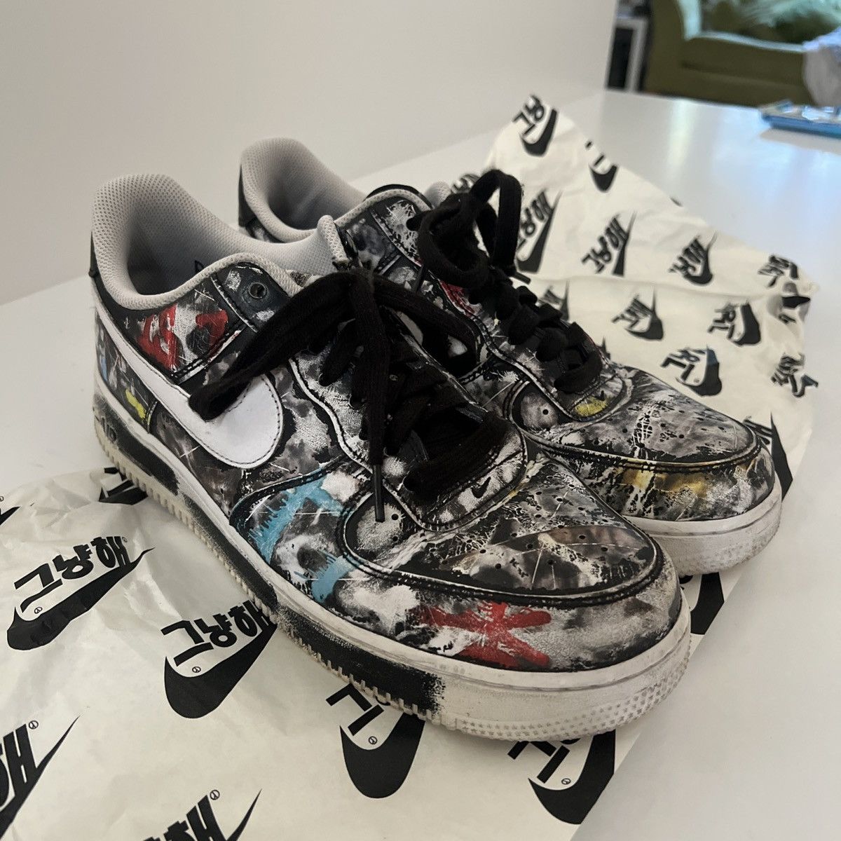 Nike G-Dragon x Nike Air Force 1 '07 'Para-Noise' Size US 11.5 / EU 44-45 - 4 Thumbnail