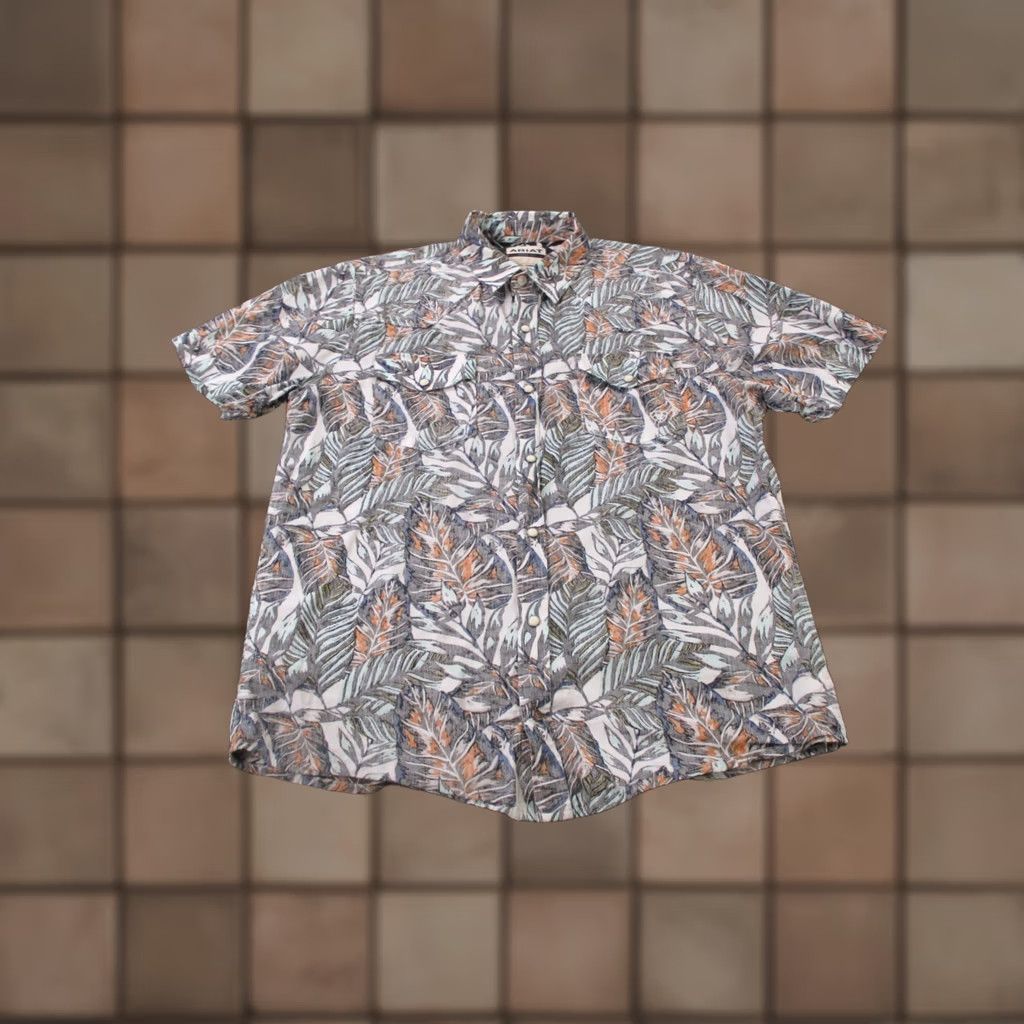 Ariat Ariat Shirt Men M Leaf Floral Retro Fit Western Pearl Snap Cowboy Hawaiian Size US M / EU 48-50 / 2 - 1 Thumbnail