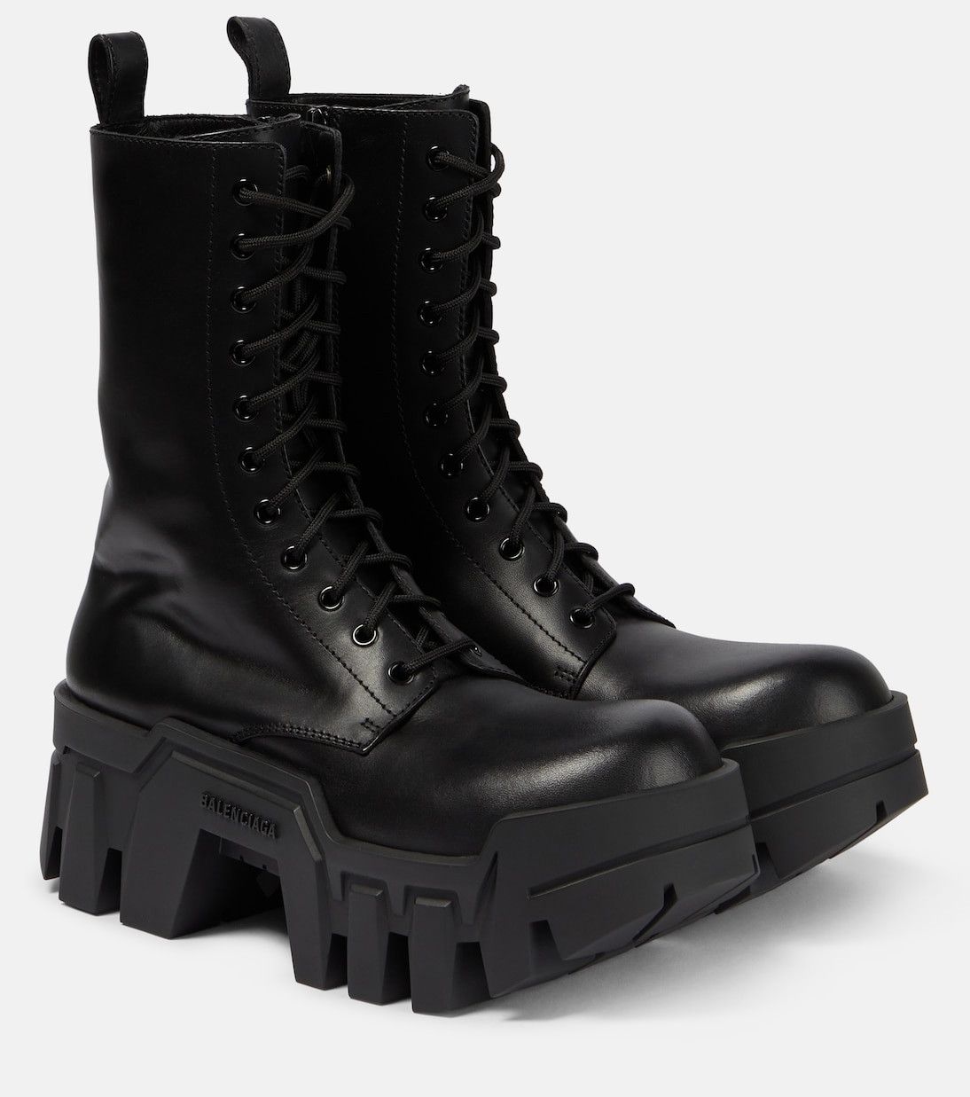 Balenciaga Bulldozer lace-up leather ankle boots Size US 11 / EU 44 - 1 Thumbnail