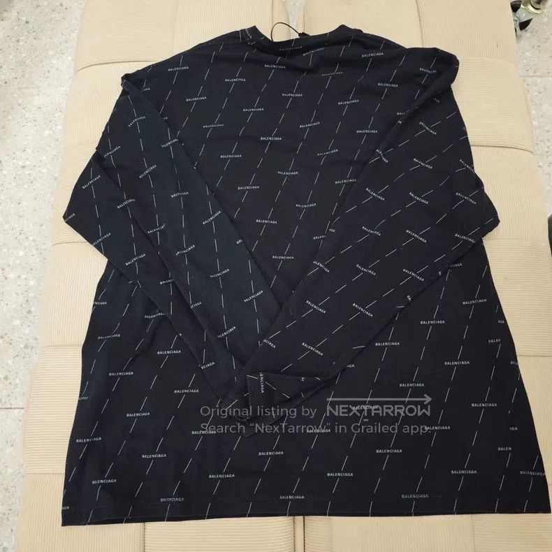 Balenciaga Balenciaga Black Bullet Screen Printed Logo Short Sleeve T Size US M / EU 48-50 / 2 - 1 Thumbnail