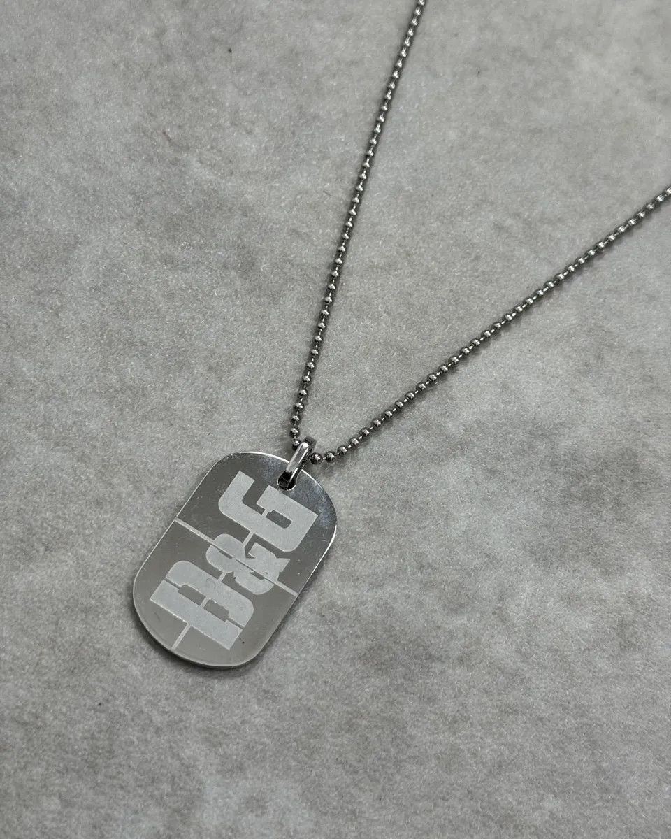 Dolce & Gabbana Dolce & Gabbana Silver Dogtag Necklace Size ONE SIZE - 3 Thumbnail