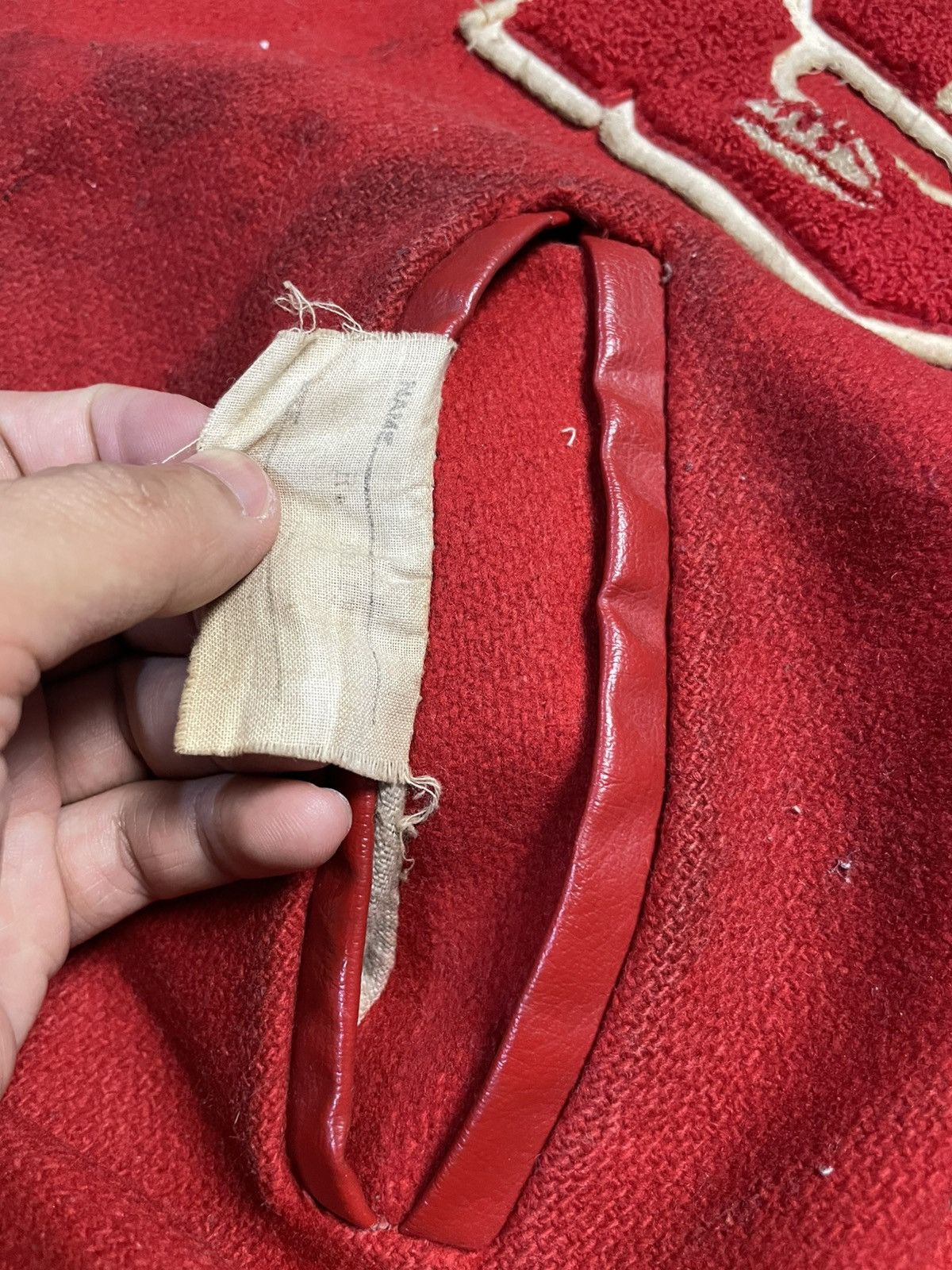 Vintage Rare 1950s Deerfoot Varsity Letterman Jacket Wool Naugahyde Size US L / EU 52-54 / 3 - 7 Thumbnail