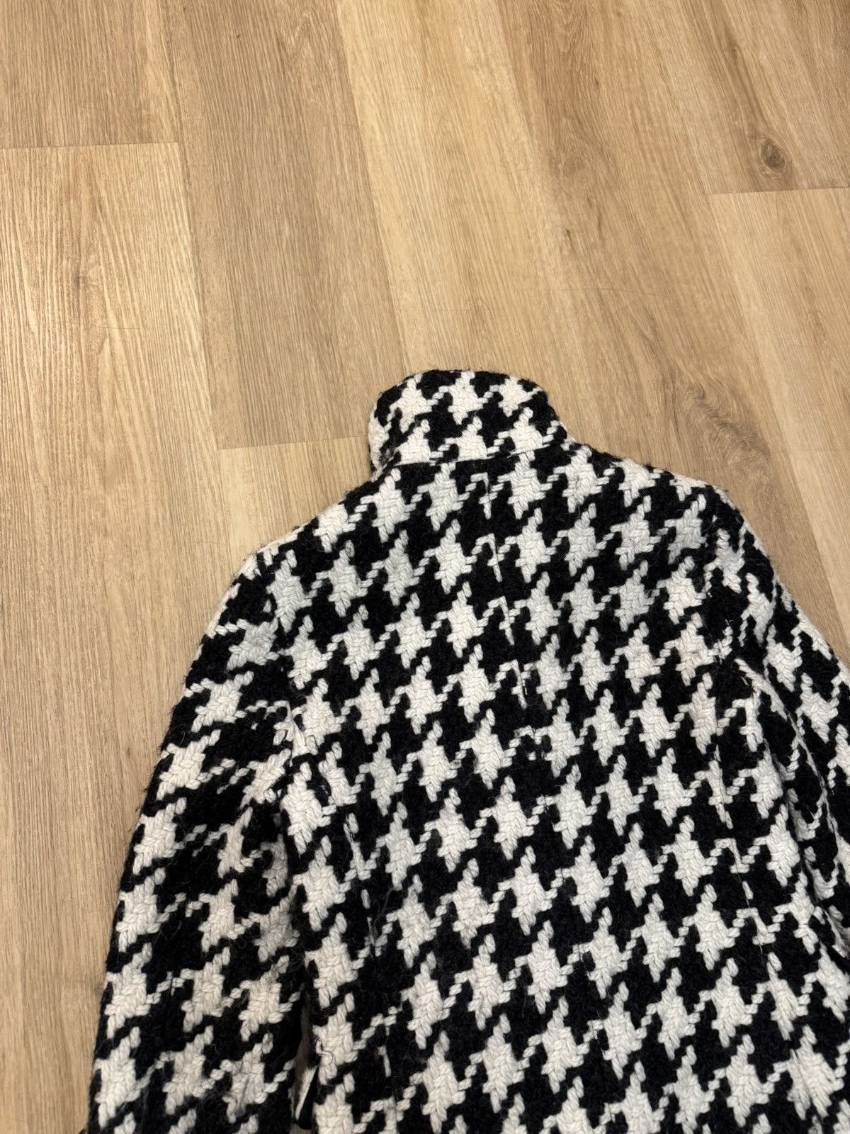 Calvin Klein Calvin Klein Houndstooth Coat Wool Acrylic Black White 2 S Size S / US 4 / IT 40 - 10 Thumbnail