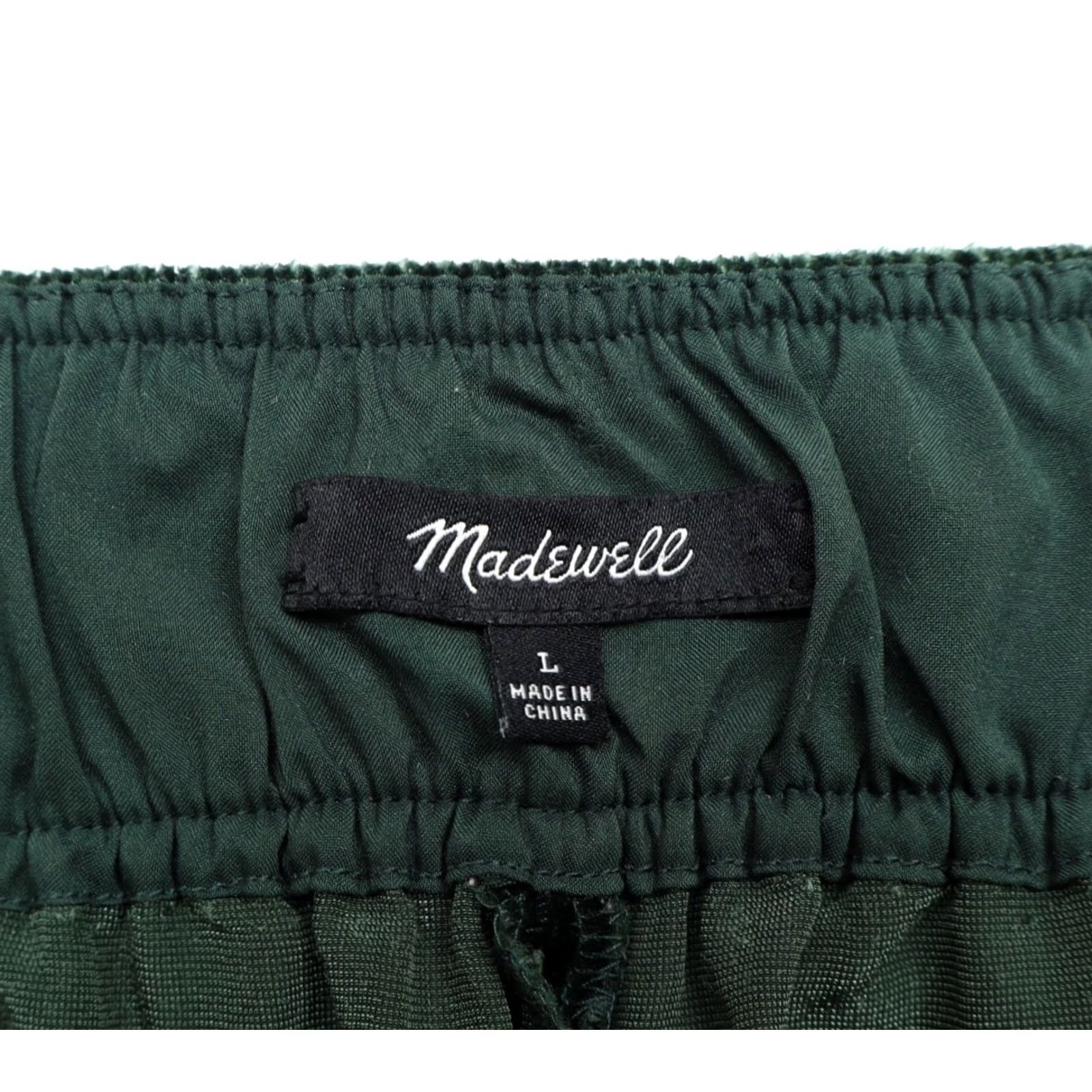 Madewell Madewell Green Velvet Pull On Crop High Rise Wide-Leg Pants L Womens (Inseam 23") Size ONE SIZE - 6 Thumbnail