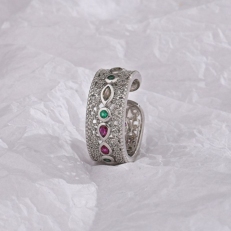 Jewelry Creative Colorful Zircons Ring Size ONE SIZE - 1 Thumbnail