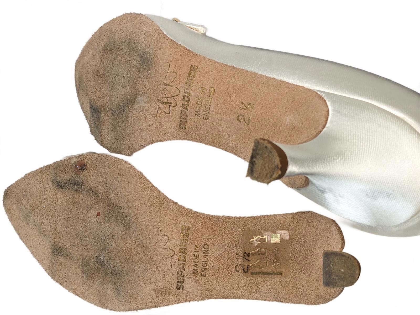 Other SupaDance England 1023 Dance Shoes White Satin Pearl US 4.5 Size US 4.5 / IT 34.5 - 7 Thumbnail