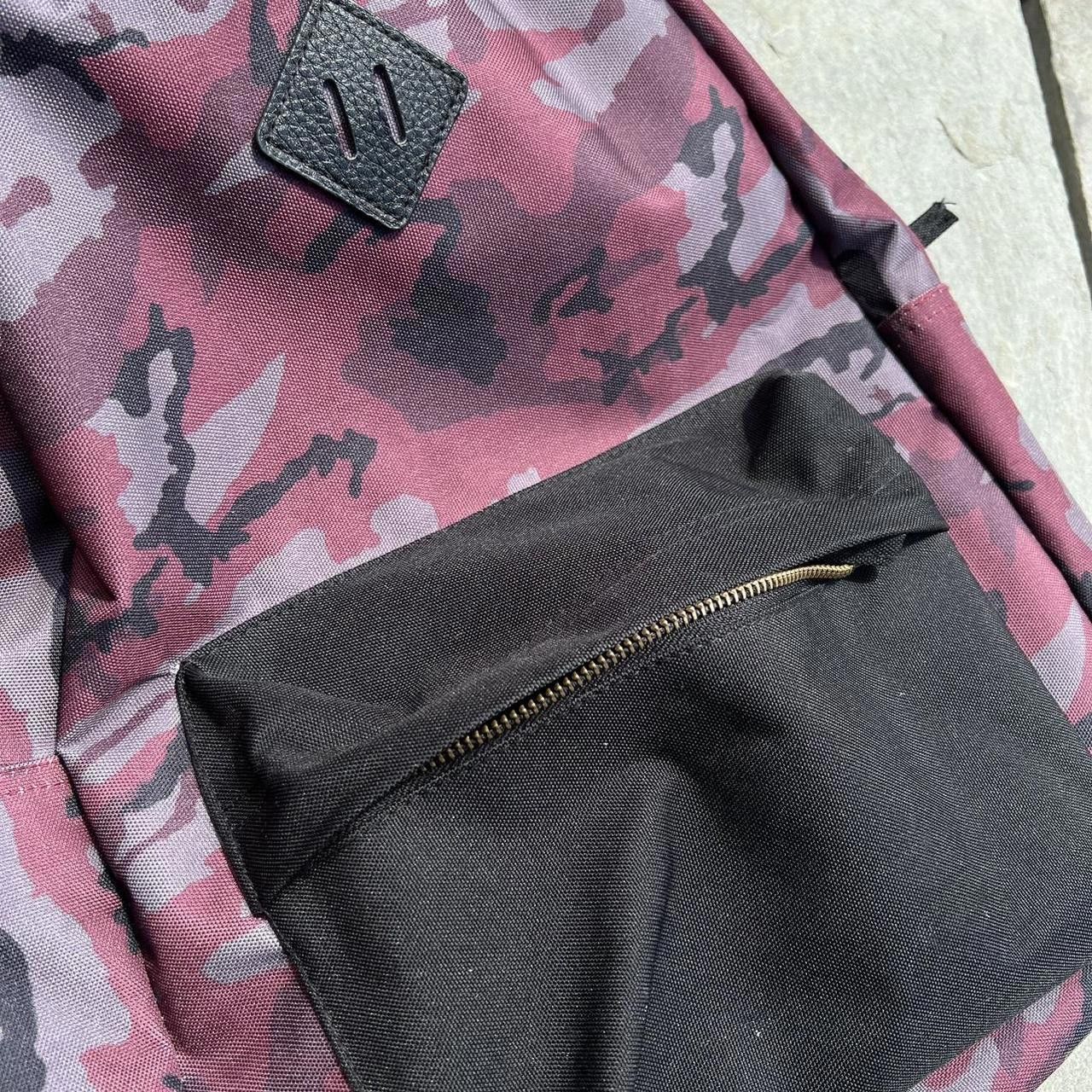 Designer Red Camo Canvas Backpack w/ Black Front Pocket Size ONE SIZE - 4 Thumbnail