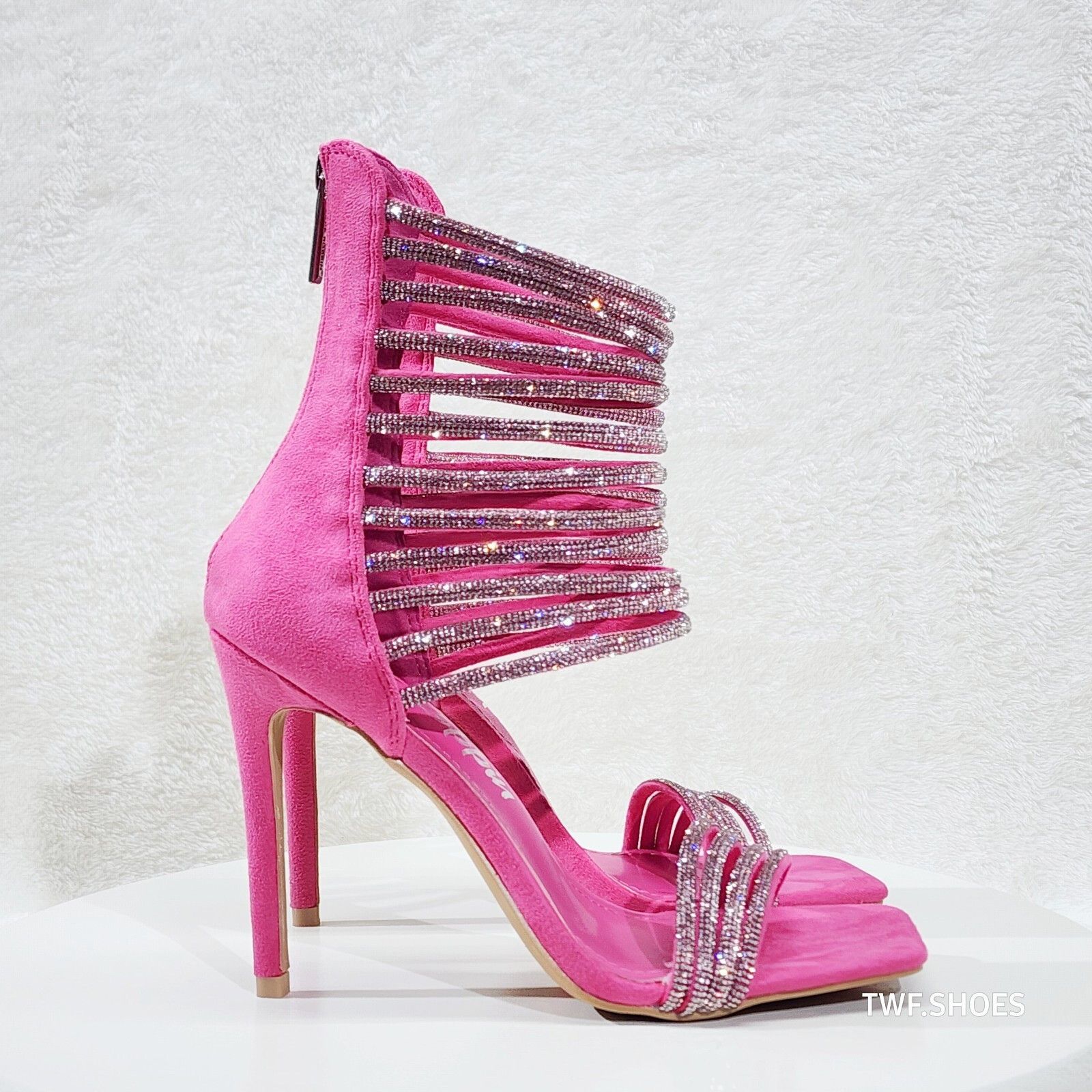 Other Sparked Closed Back Rhinestone Rope Strap Open Square Toe Ev Size US 10 / IT 40 - 4 Thumbnail
