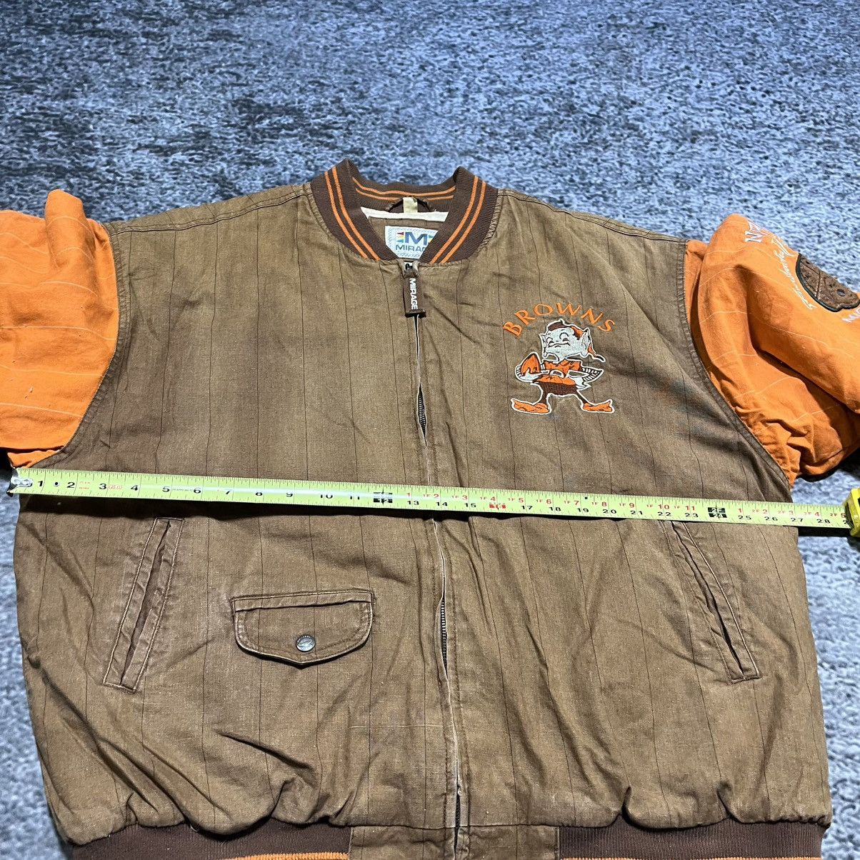 Mirage VINTAGE 90s CLEVELAND BROWNS MIRAGE NFL BOMBER JACKET XL Size US XL / EU 56 / 4 - 11 Thumbnail