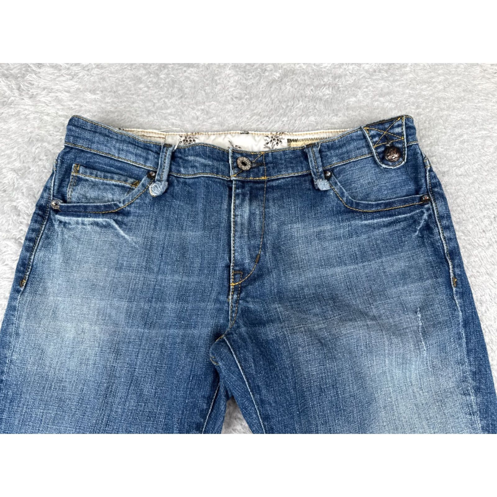 Ralph Lauren Polo Ralph Lauren Jeans Womens 6 Bootcut Low Rise Distressed Blue Denim Kelly Size 28" / US 6 / IT 42 - 4 Thumbnail