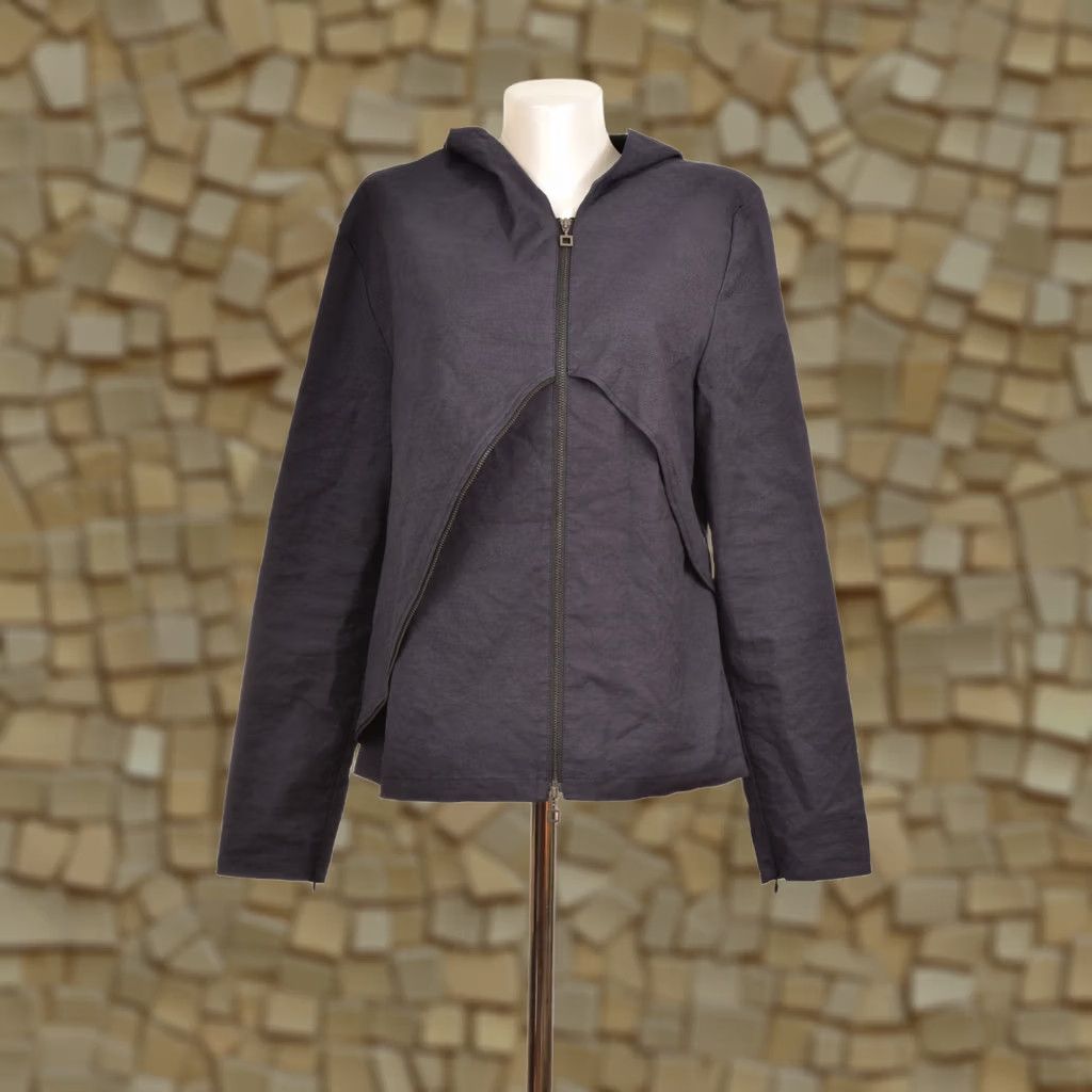 Sarah Pacini VINTAGE Sarah Pacini Dark Navy Cotton Blend Full-Zip Jacket Women's 2 Blue 90s Concert Style PAGE? Size XS / US 0-2 / IT 36-38 - 1 Thumbnail