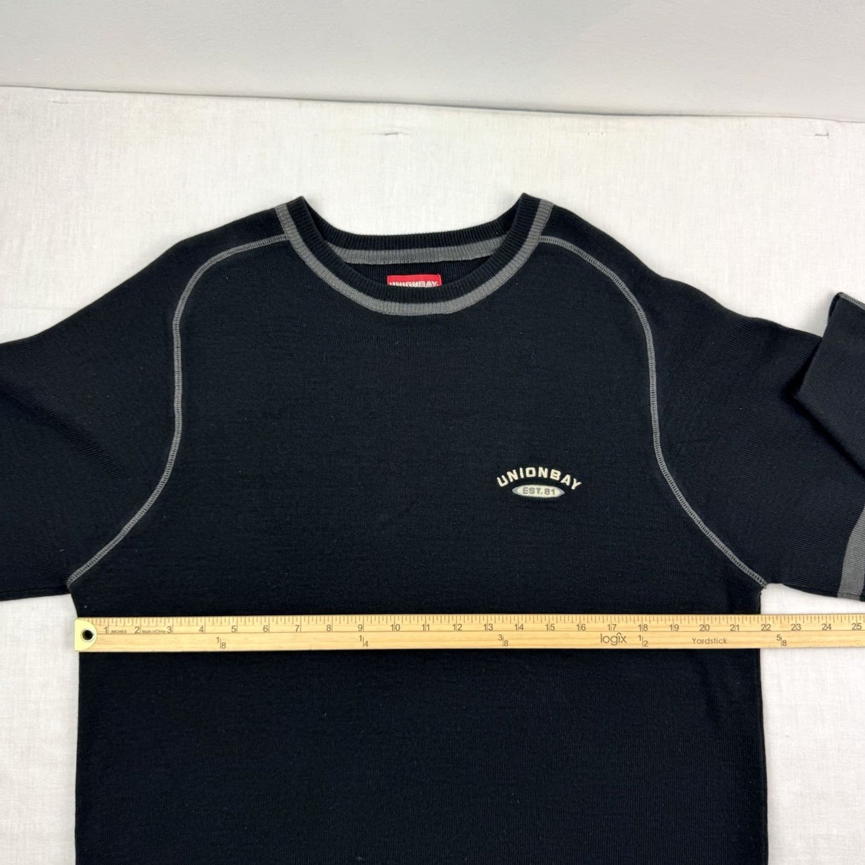 Vintage VINTAGE UNIONBAY Sweater Pullover Crew Neck XL Black Men 90s Hipster Punk Y2K Skater Vintage Mens XL Crewneck Sweater Size US XL / EU 56 / 4 - 7 Thumbnail