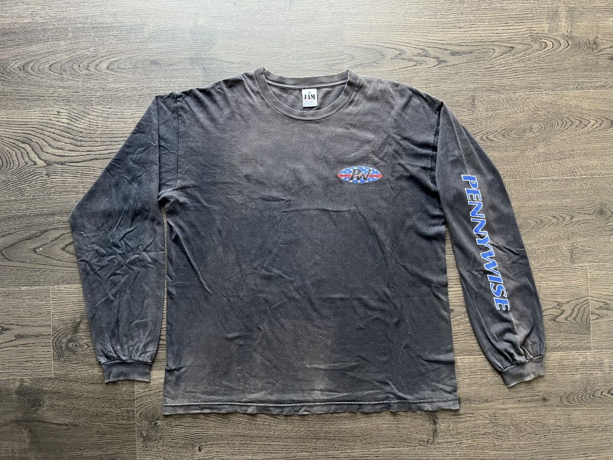 Band Tees PENNYWISE Vintage 90s Distressed Long Sleeve T-Shirt — XL Size US XL / EU 56 / 4 - 3 Thumbnail