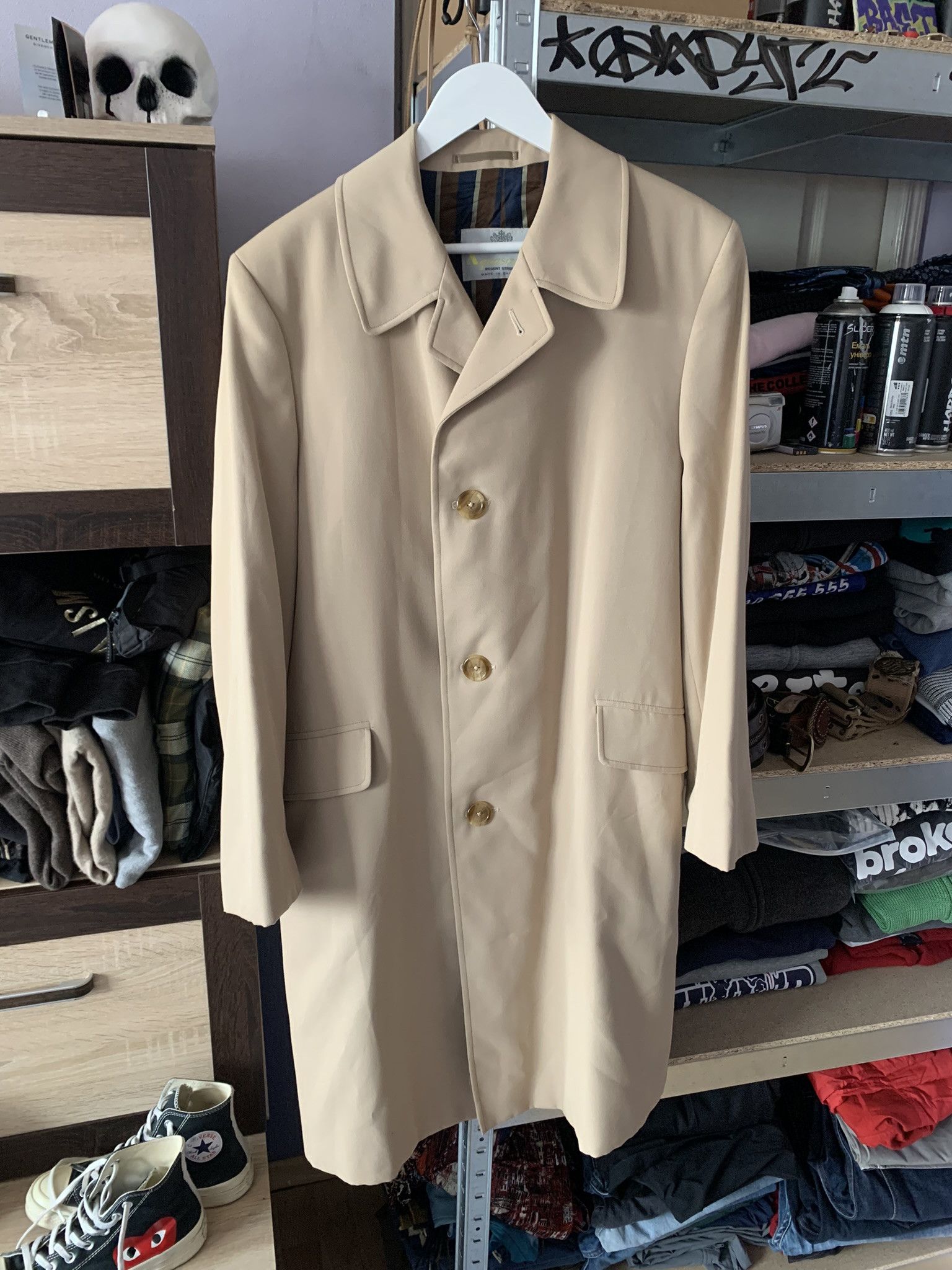 Aquascutum Aquascutum Men's Vintage Beige Trench Coat Aqua5 Size: 42 Size US L / EU 52-54 / 3 - 8 Thumbnail
