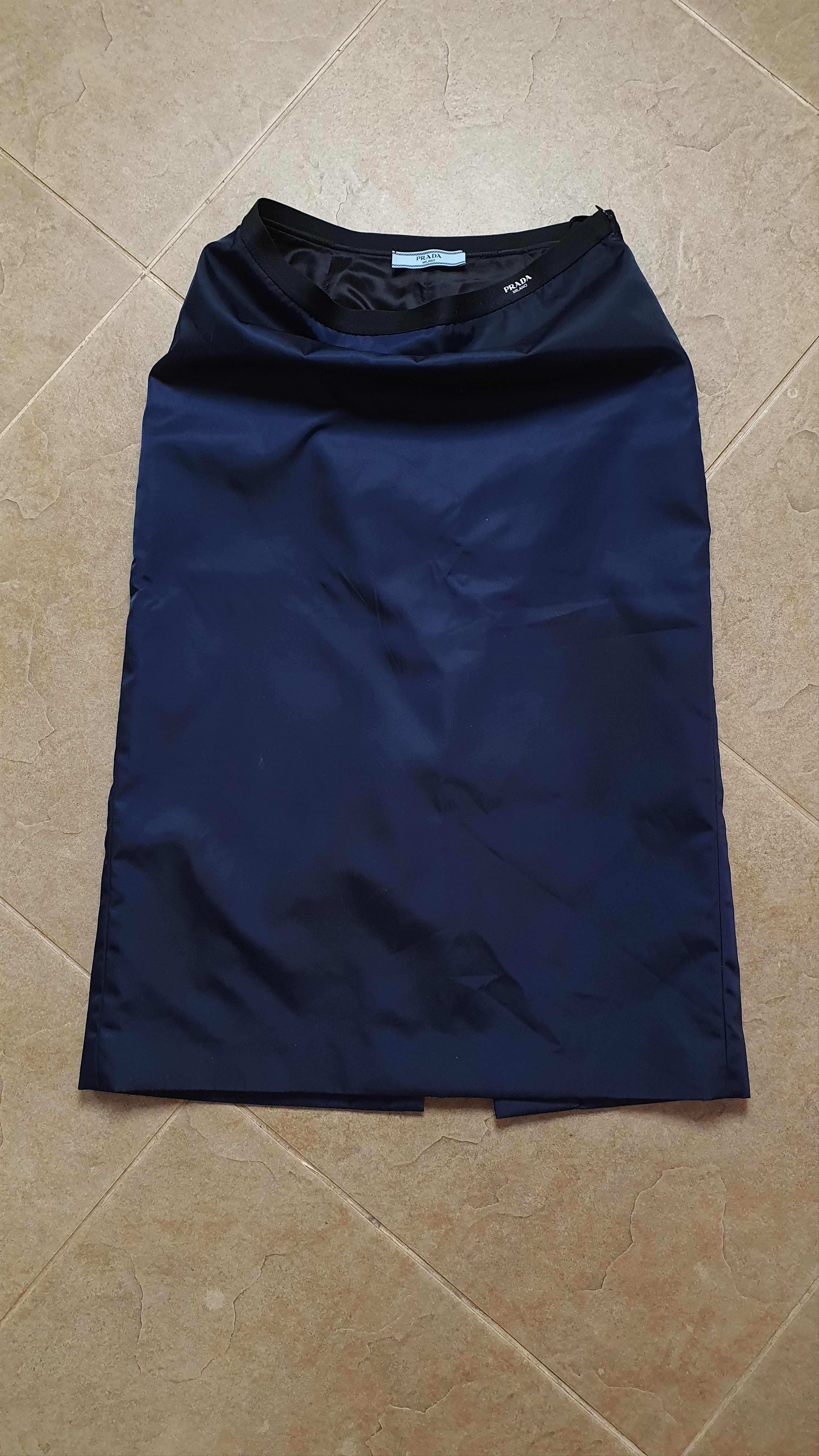 Prada Vintage women's re-nylon skirt PRADA blue skirt size 38 Size 38" / US 16 / IT 52 - 14 Thumbnail
