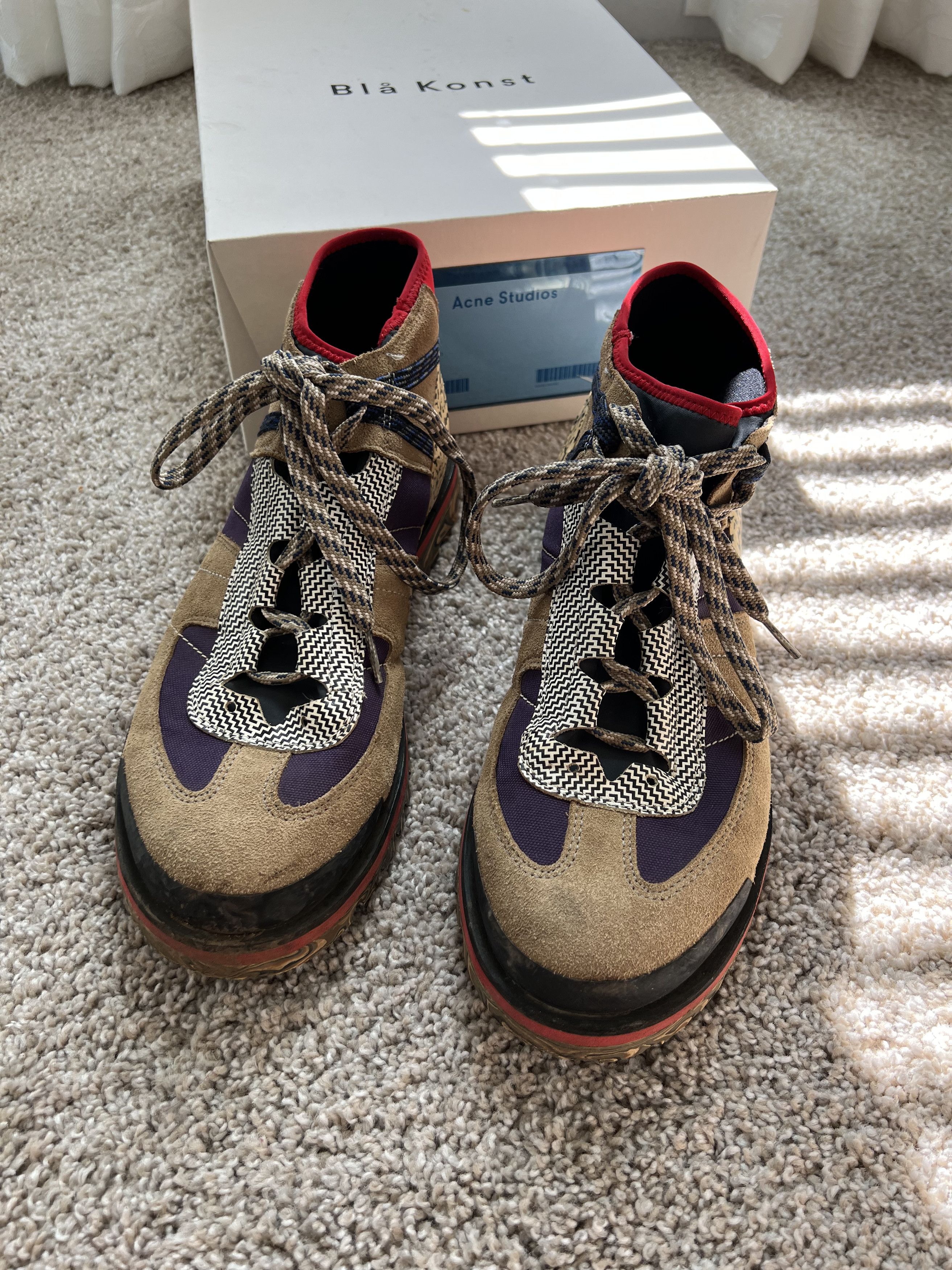 Acne Studios Acne Studios Blå Konst Multi Purple Hiking Boot Size US 10.5 / EU 43-44 - 1 Thumbnail