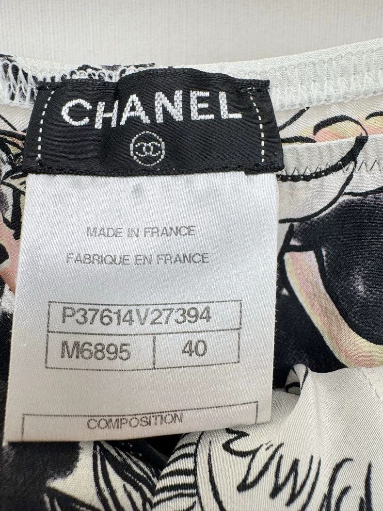 Chanel Chanel Camellia Silk Shorts Size 39" - 3 Thumbnail