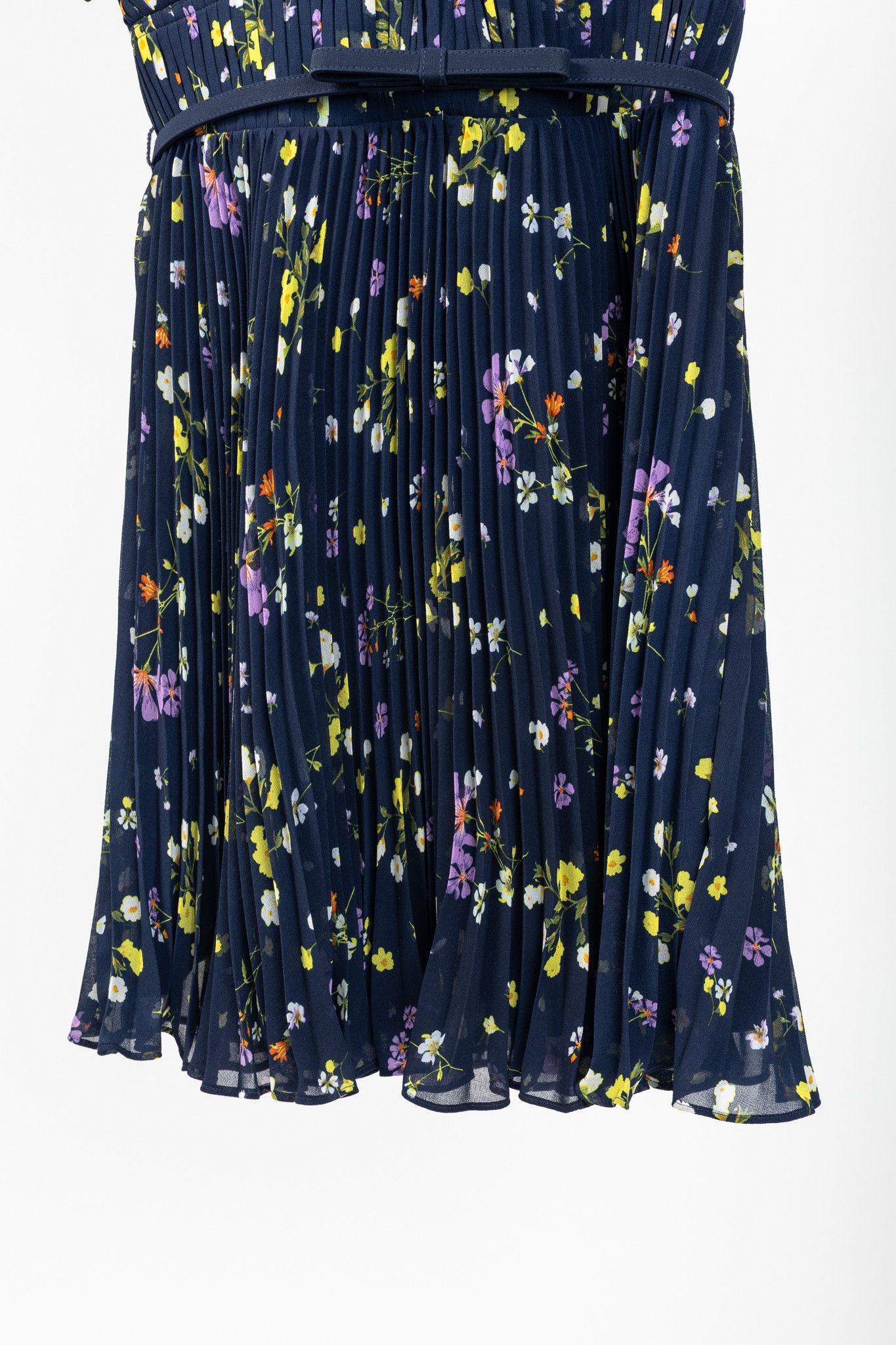 Self-Portrait Self-Portrait SS/24 Navy Floral Chiffon Mini Dress Size S / US 4 / IT 40 - 7 Thumbnail