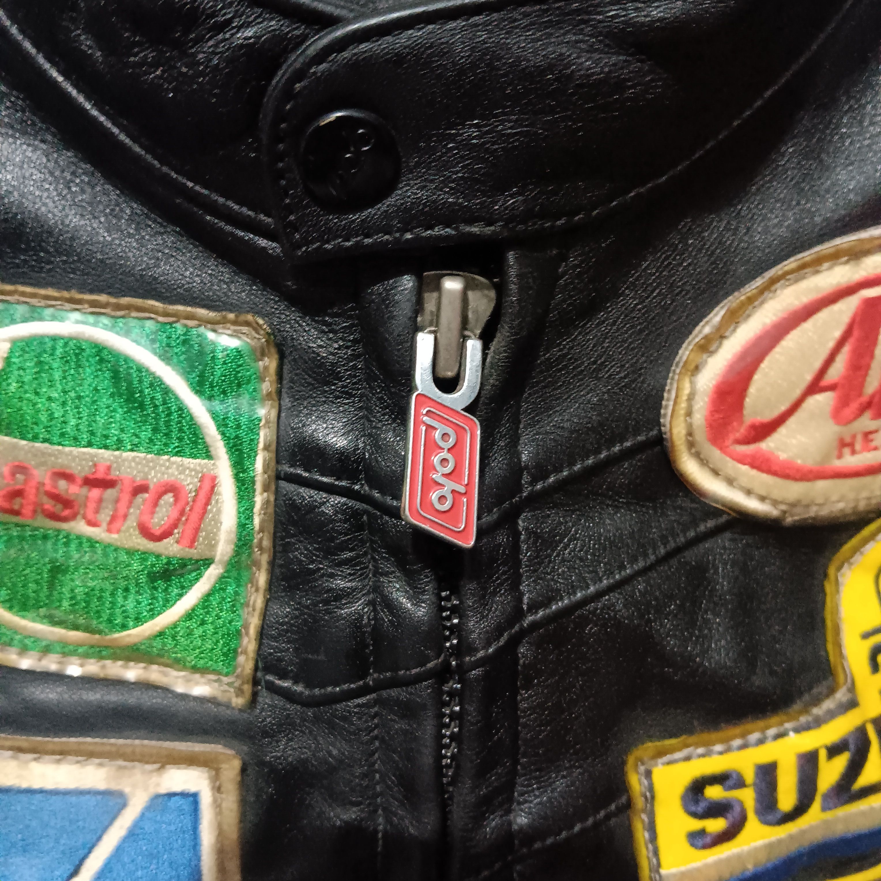 Leather vintage Polo motorrad full patch leather jacket Size US L / EU 52-54 / 3 - 5 Thumbnail