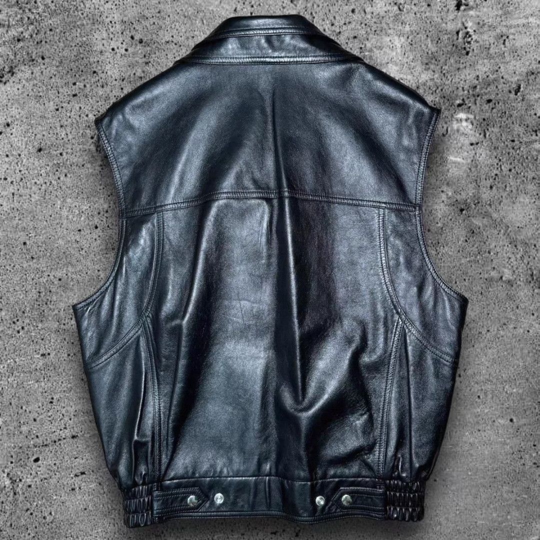 Celine CELINE Paris Black Leather Moto Jacket Size US M / EU 48-50 / 2 - 3 Thumbnail