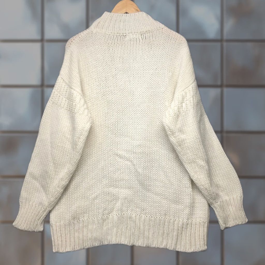 Vintage VINTAGE Susann D Ivory Knit Mock Neck Sweater Womens Large L Long Sleeve Acrylic Pullover Cottagecore Chunky Mock Neck Womens Size L / US 10 / IT 46 - 1 Thumbnail