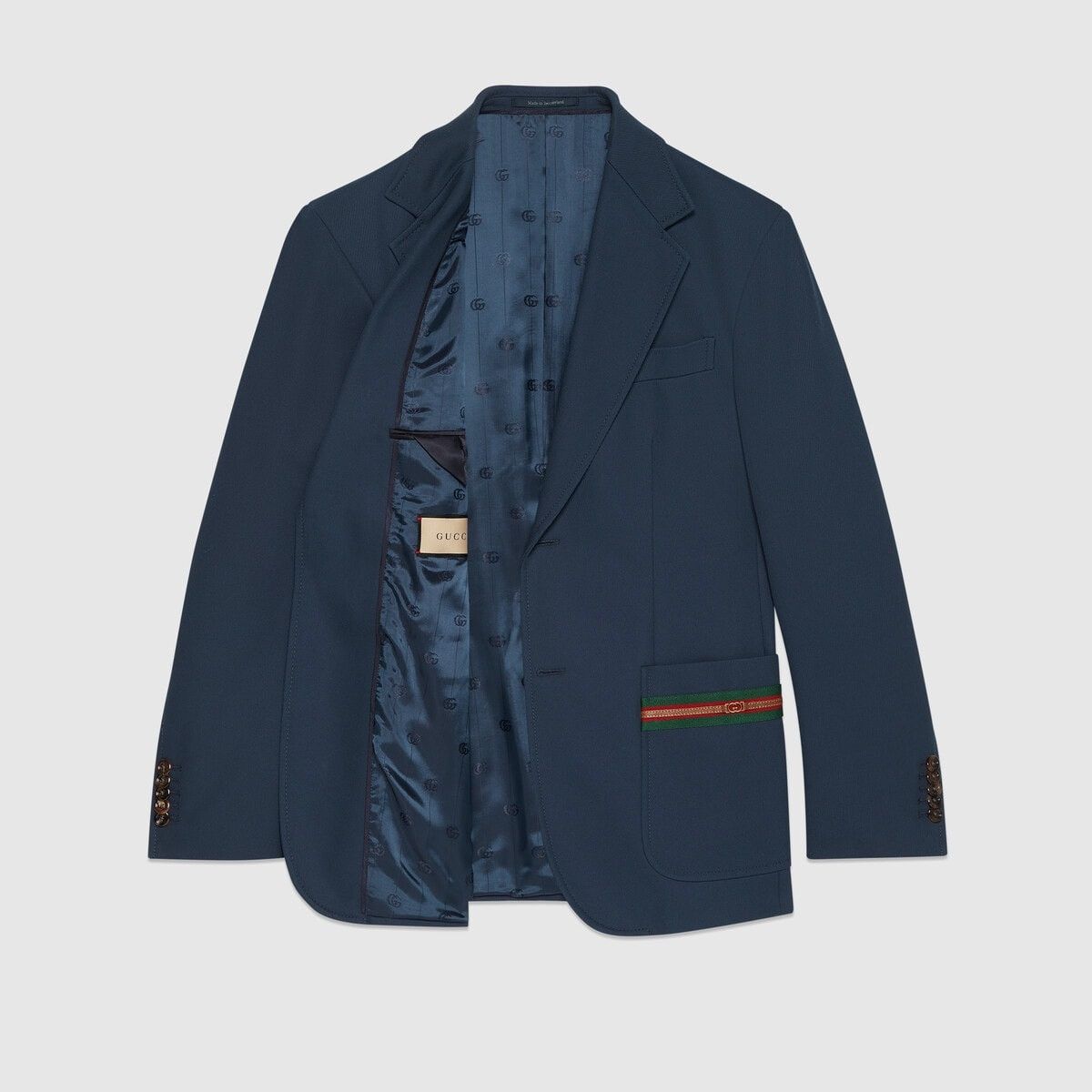 Gucci o1loc1c0226 751155 Cotton Formal Jacket With Web Detail Size US S / EU 44-46 / 1 - 7 Thumbnail
