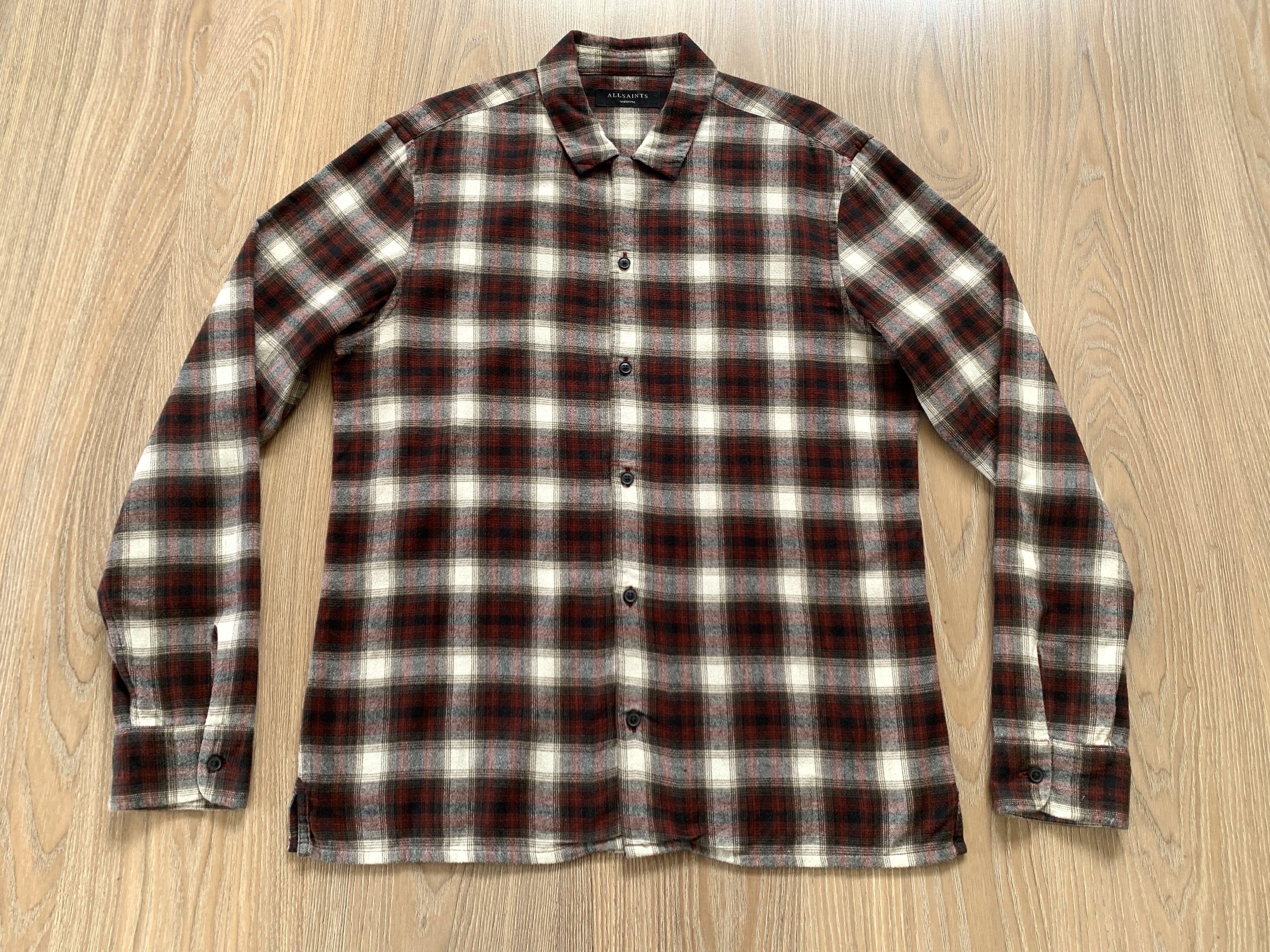 Allsaints Allsaints Redondo Cotton Long Sleeve Flannel Plaid Shirt Size US M / EU 48-50 / 2 - 3 Thumbnail