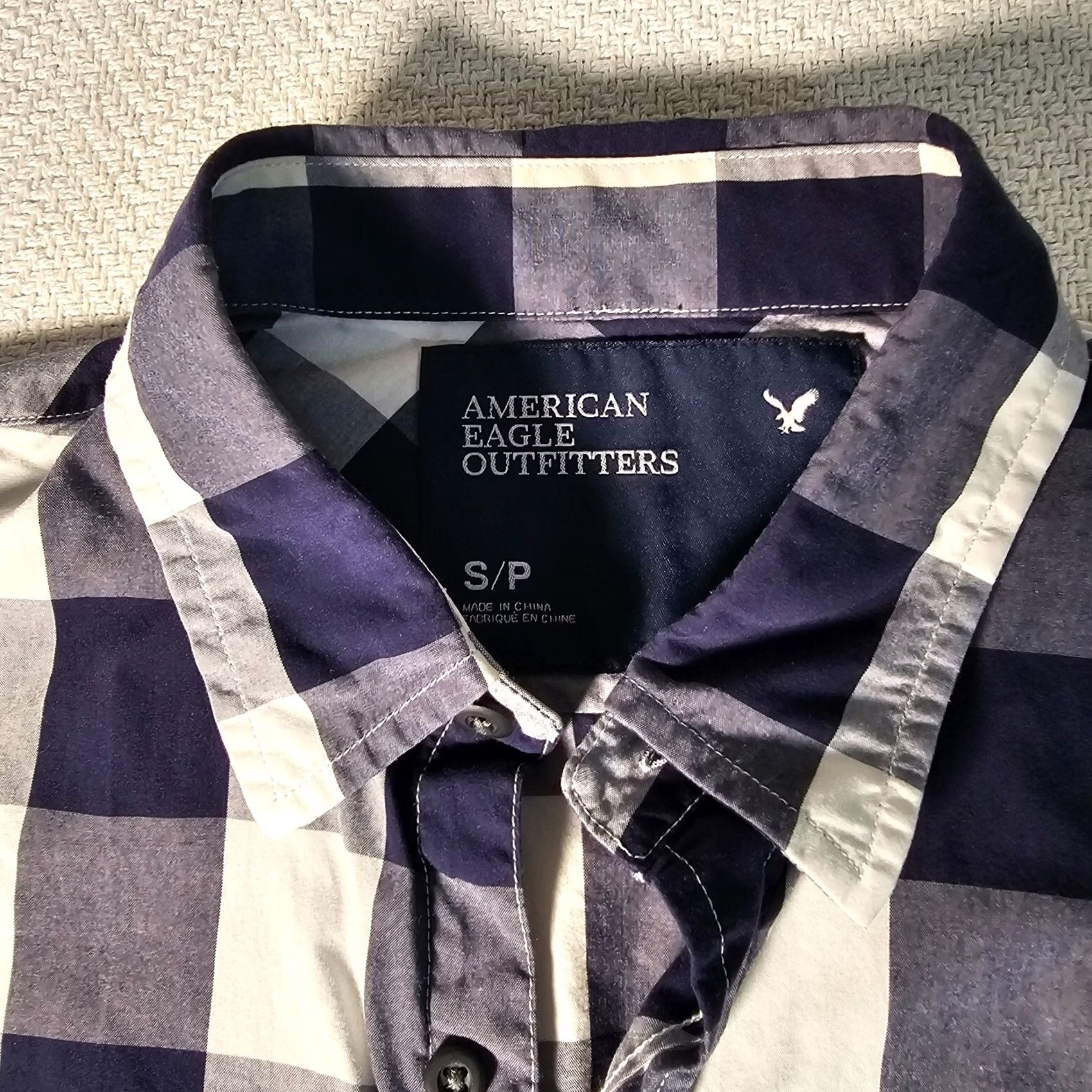 American Eagle Outfitters American Eagle Outfitters Button Down Shirt Mens Small Blue Checks Cotton Casual Size US S / EU 44-46 / 1 - 2 Thumbnail