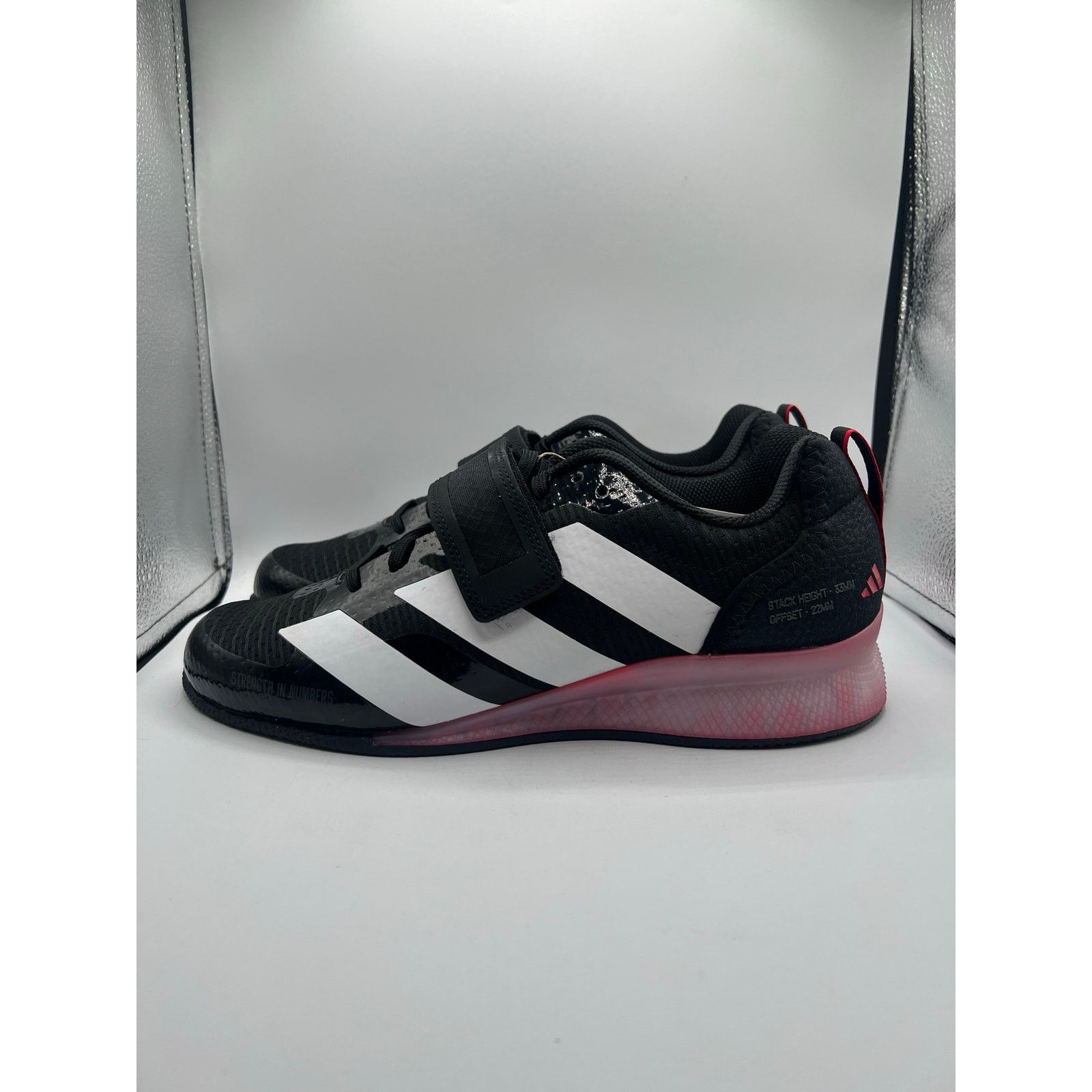 Adidas Adidas Adipower Weightlifting 3 “Black White Pure Ruby” Size US 9 / EU 42 - 1 Thumbnail
