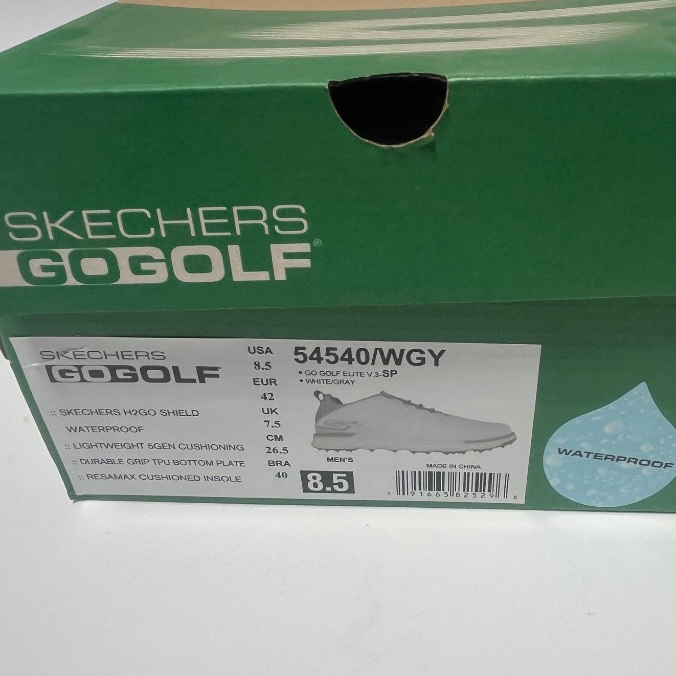 SKECHERS Skechers Men's "Go Golf" White / Grey Shoes Orig Box SZ 8.5 Size US 8.5 / EU 41-42 - 3 Thumbnail