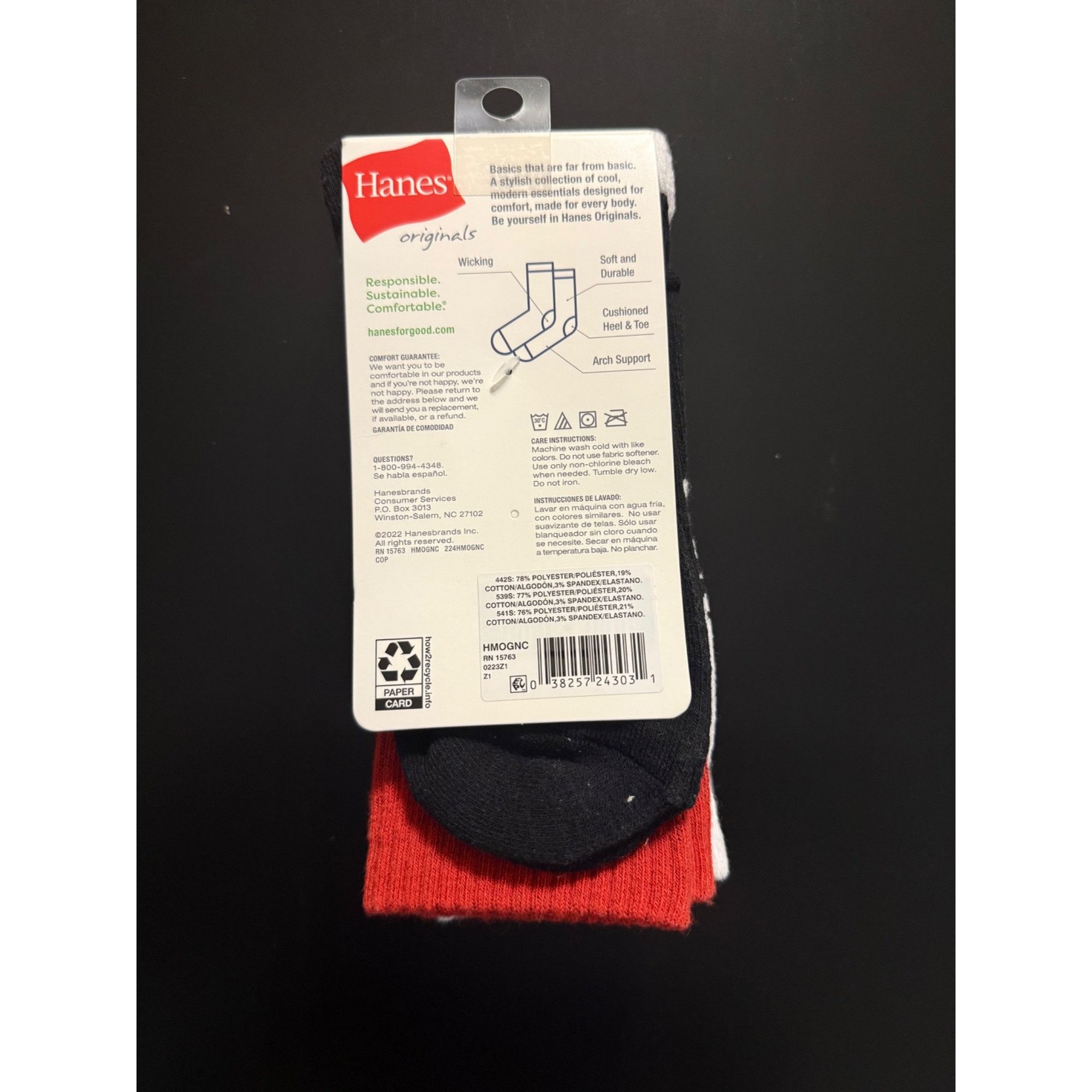 Hanes Hanes Men's 4-pk Limited Edition Crew Socks Size 6-12 Size ONE SIZE - 3 Thumbnail