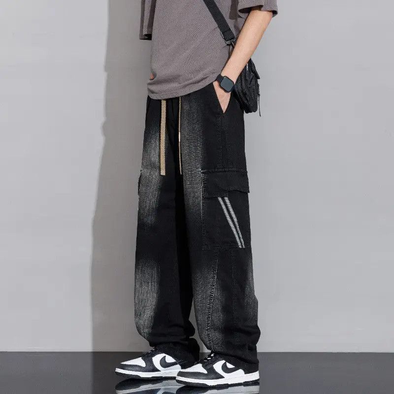 Japanese Brand Retro straight leg casual wide leg jeans Size US 30 / EU 46 - 4 Thumbnail