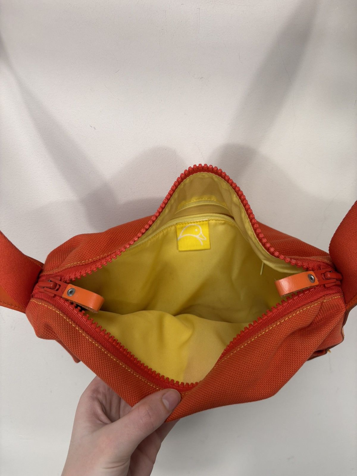 Mandarina Duck Mandarina Duck Orange Crossbody Shoulder Bag Canvas Leather Size ONE SIZE - 15 Thumbnail