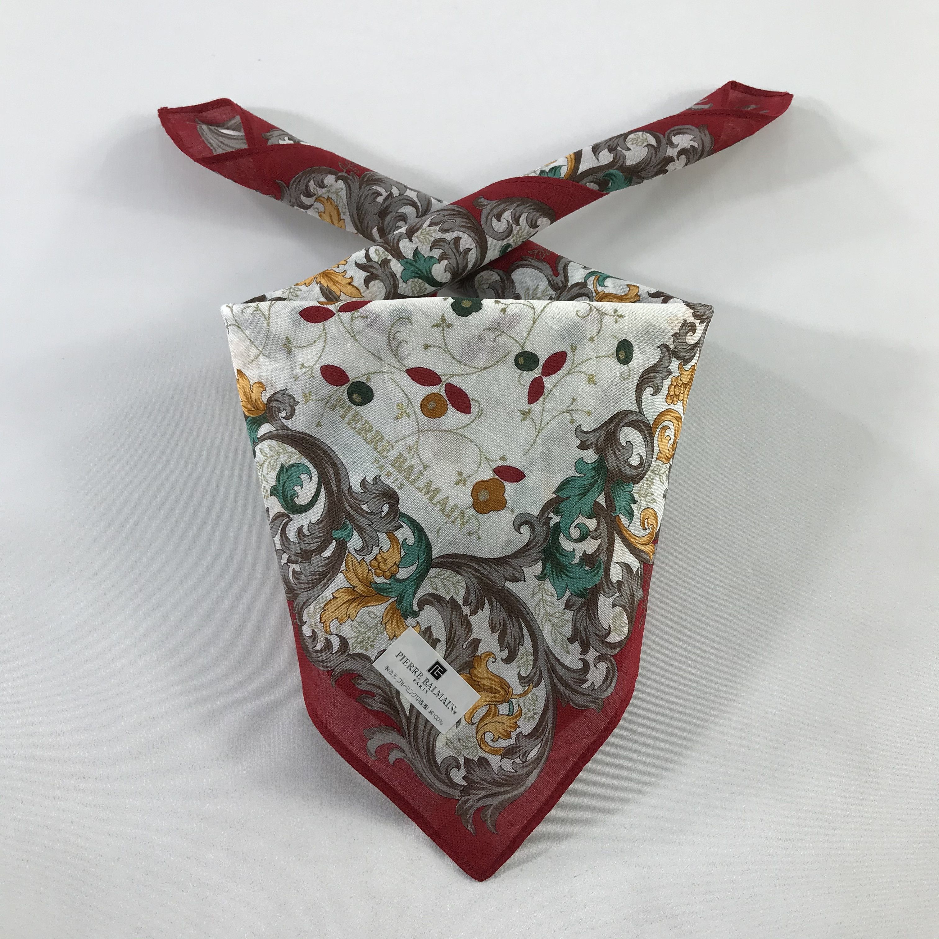 Pierre Balmain × Vintage Pierre Balmain Bandana / Handkerchief / Neckerchief - S1159 Size ONE SIZE - 3 Thumbnail