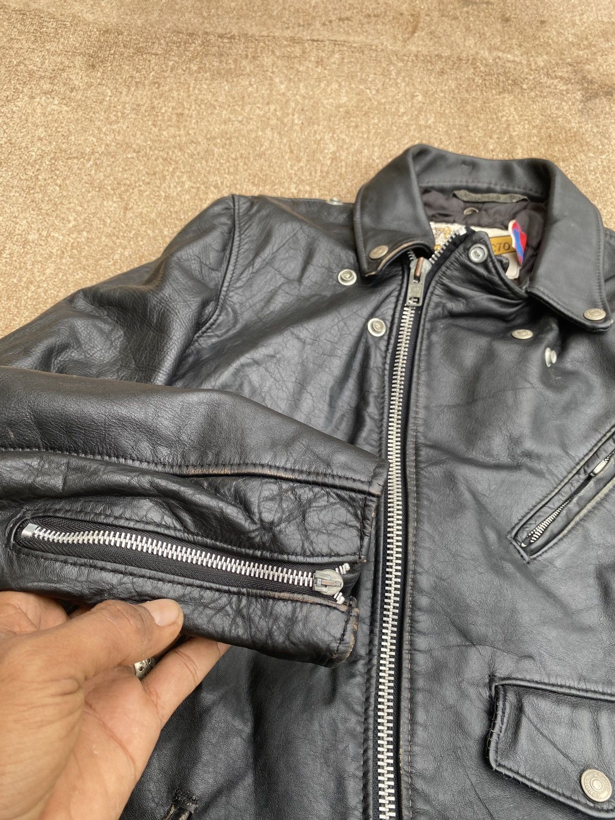 Schott × Vintage Vintage schott perfector double colar leather jacket Size US M / EU 48-50 / 2 - 15 Thumbnail
