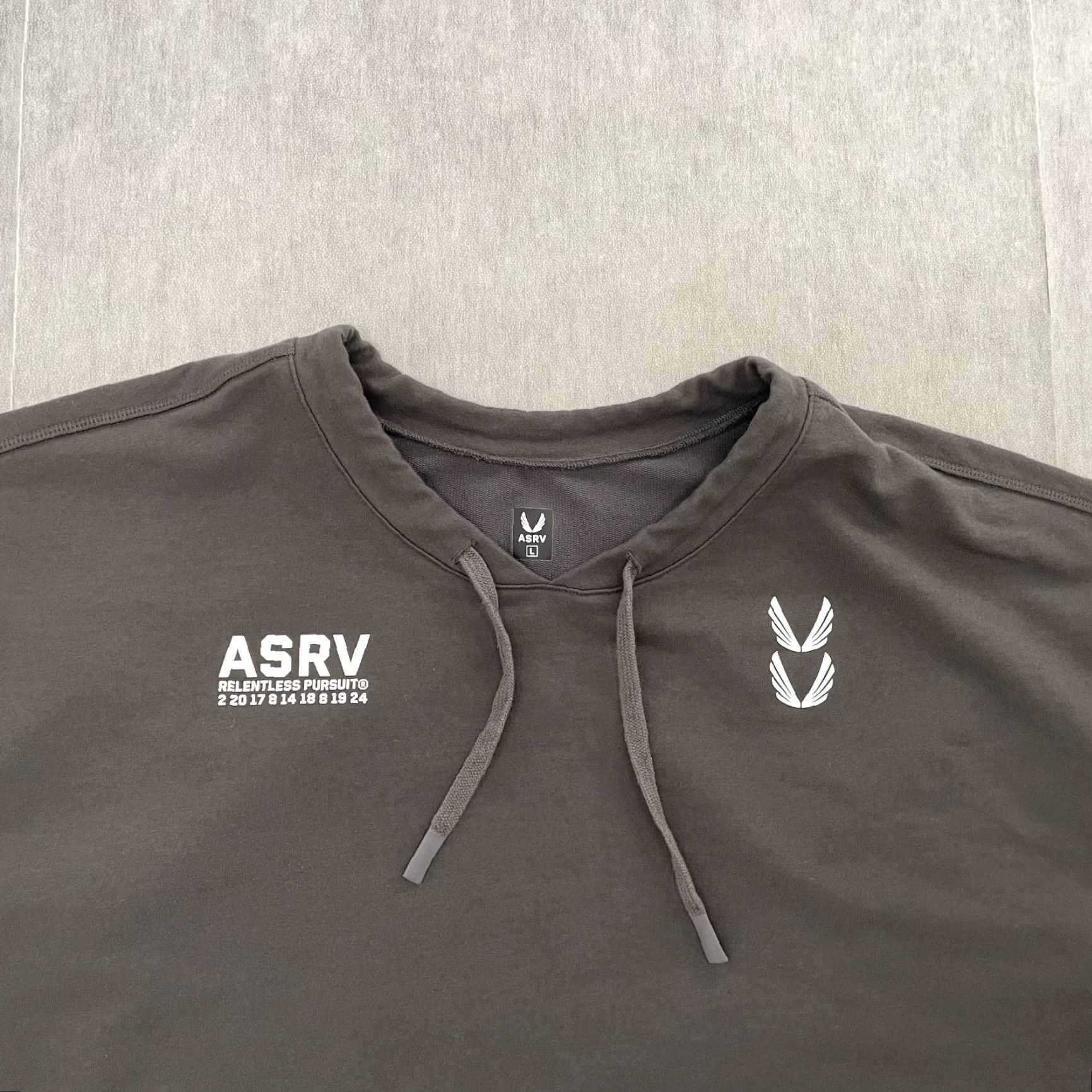 ASRV ASRV Shirt Adult Large Gray Micro Terry Warm Up Tee Short Sleeve Discontinued L Size US L / EU 52-54 / 3 - 2 Thumbnail