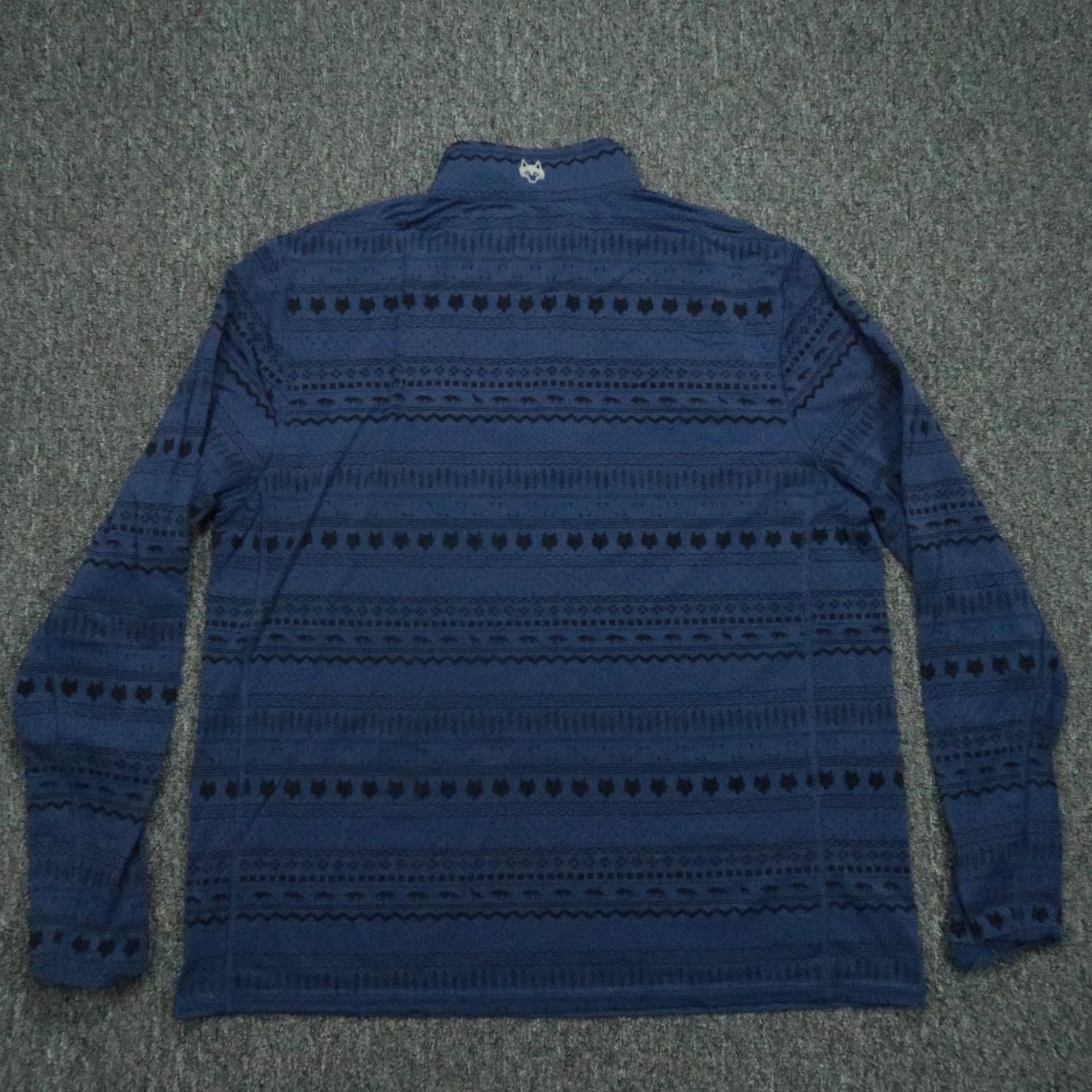 Vintage Greyson Performance Pullover Men Large Blue Geometric Print 1/4 Zip Activewear Size US L / EU 52-54 / 3 - 5 Thumbnail