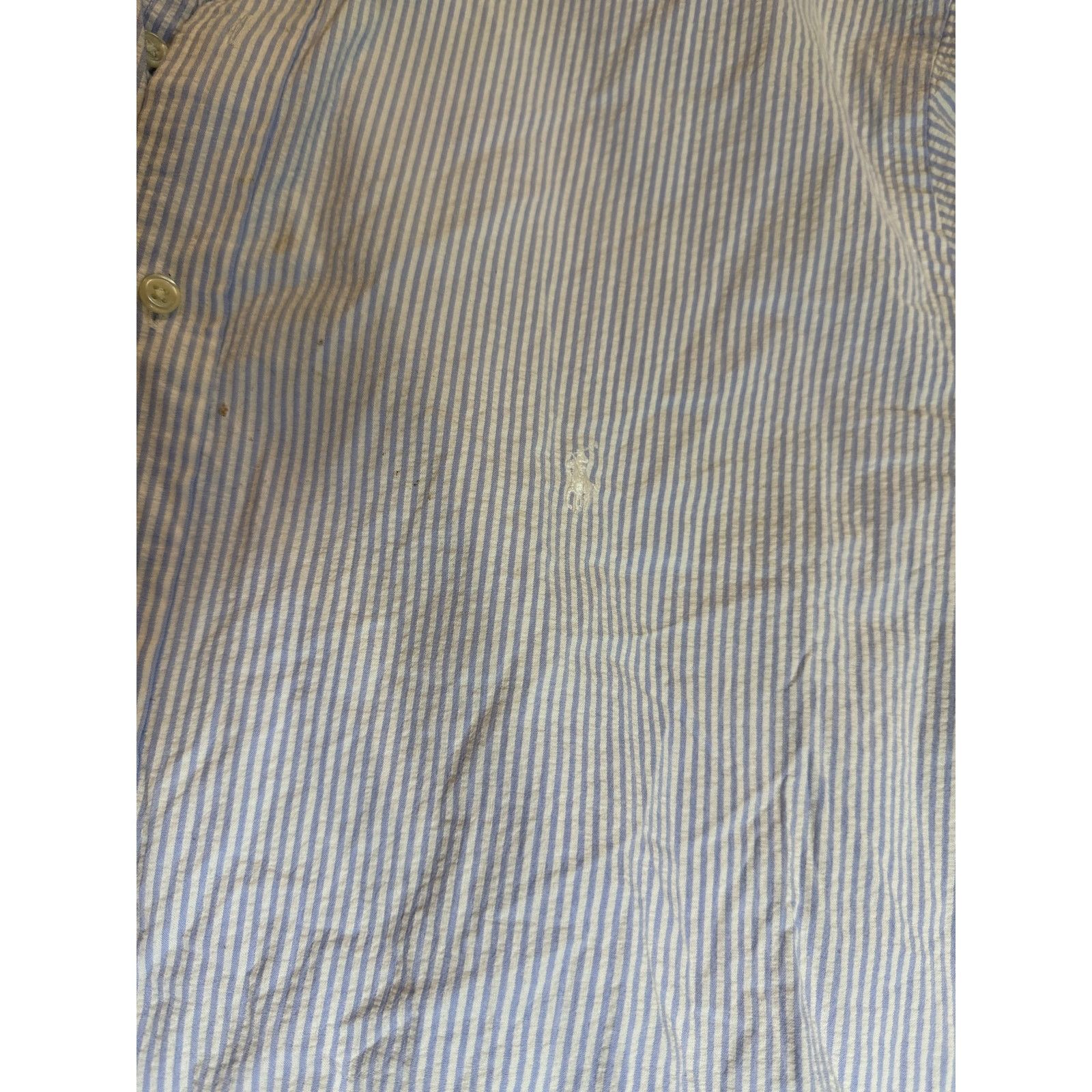 Polo Ralph Lauren Polo RALPH LAUREN Men's XLT Blue Stripe Seersucker Shirt Size US XL / EU 56 / 4 - 4 Thumbnail