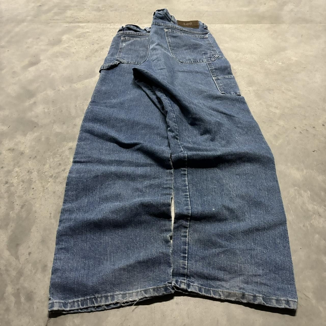 Japanese Brand × Vintage Crazy Vintage Y2K/2000s Medium Wash Skater Carpenter Denim Jeans! Size US 34 / EU 50 - 4 Thumbnail